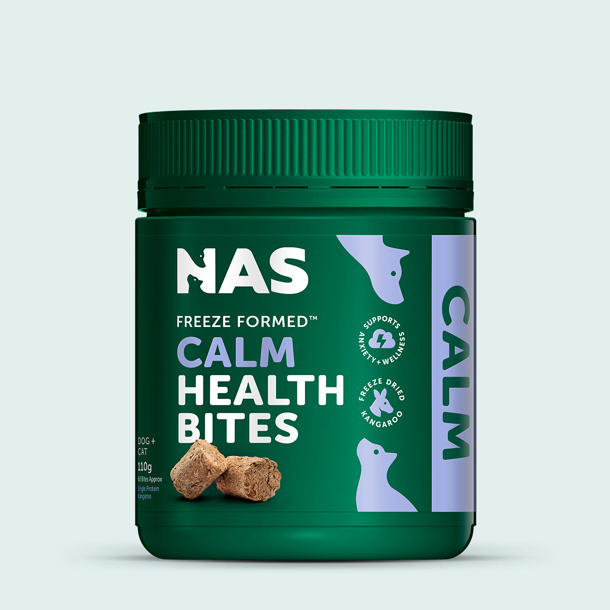 Natural Animal Solutions Freeze Formed Calm Health Bites — front of pack, 110g (60 bites)