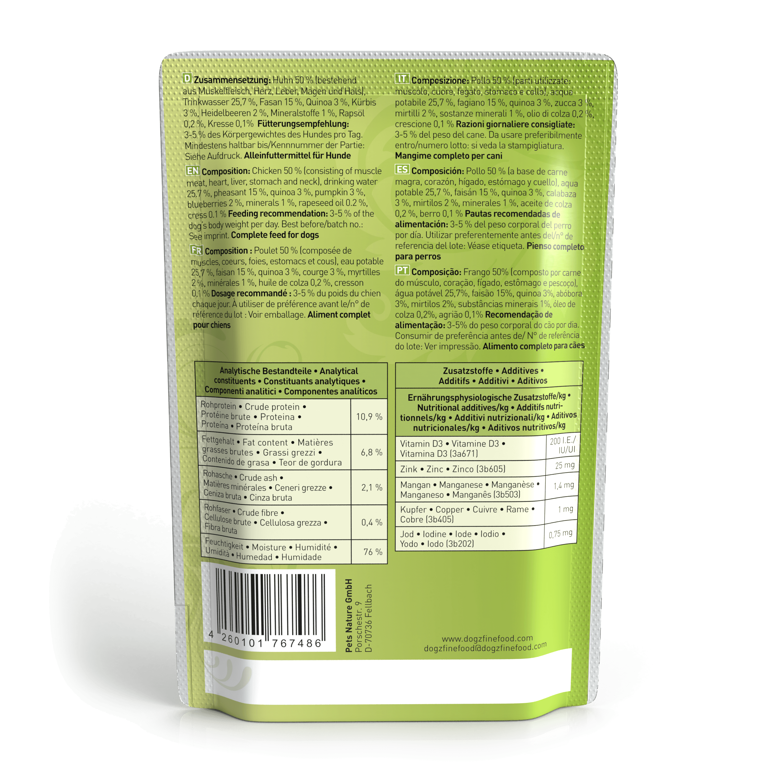 Dogz Finefood Classic No.4 Chicken & Pheasant