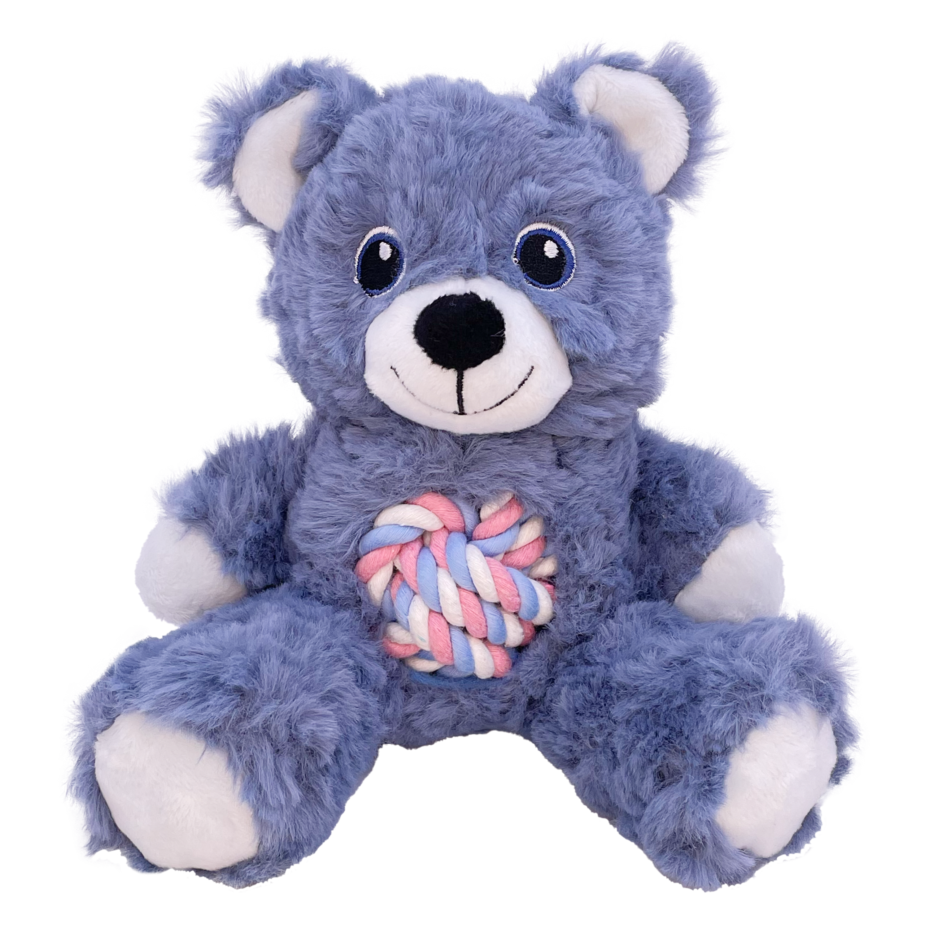 KONG Dog Toys Knots Teddy Assorted shown on its own, studio product shot