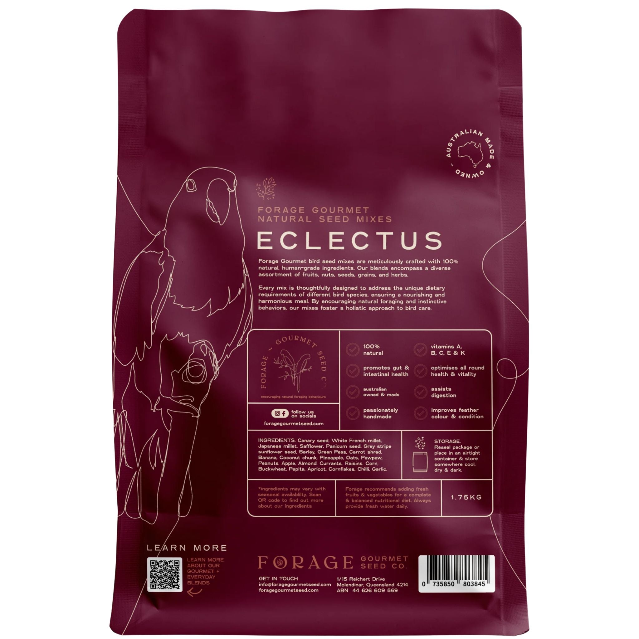 Forage Gourmet Bird Seed - Eclectus