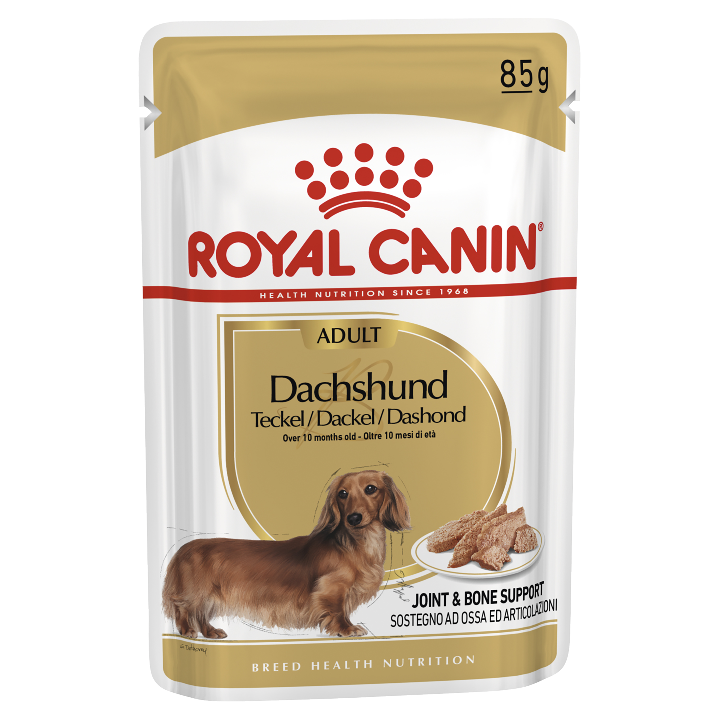 Royal Canin Dachshund Loaf Wet Dog Food front of pack