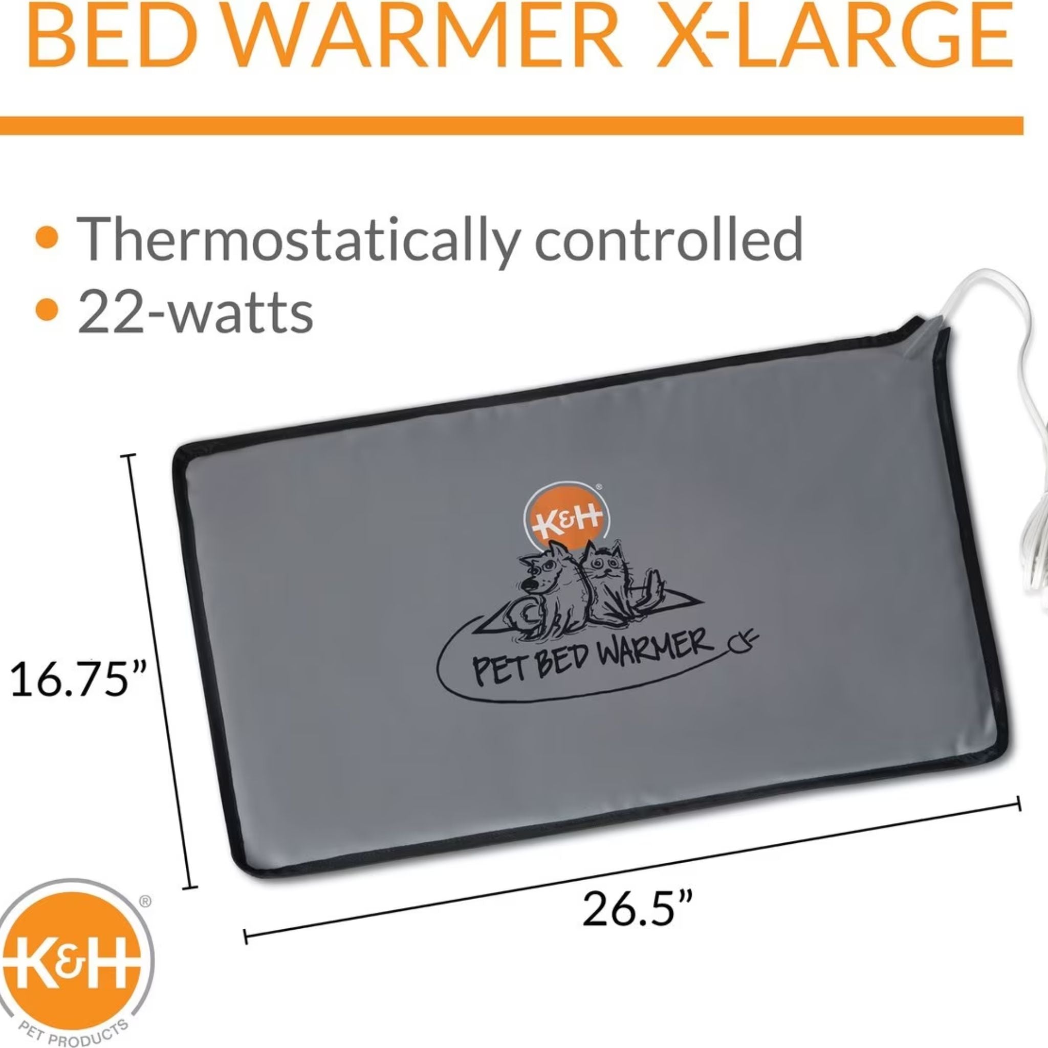 K&H Pet Bed Warmer - Gray