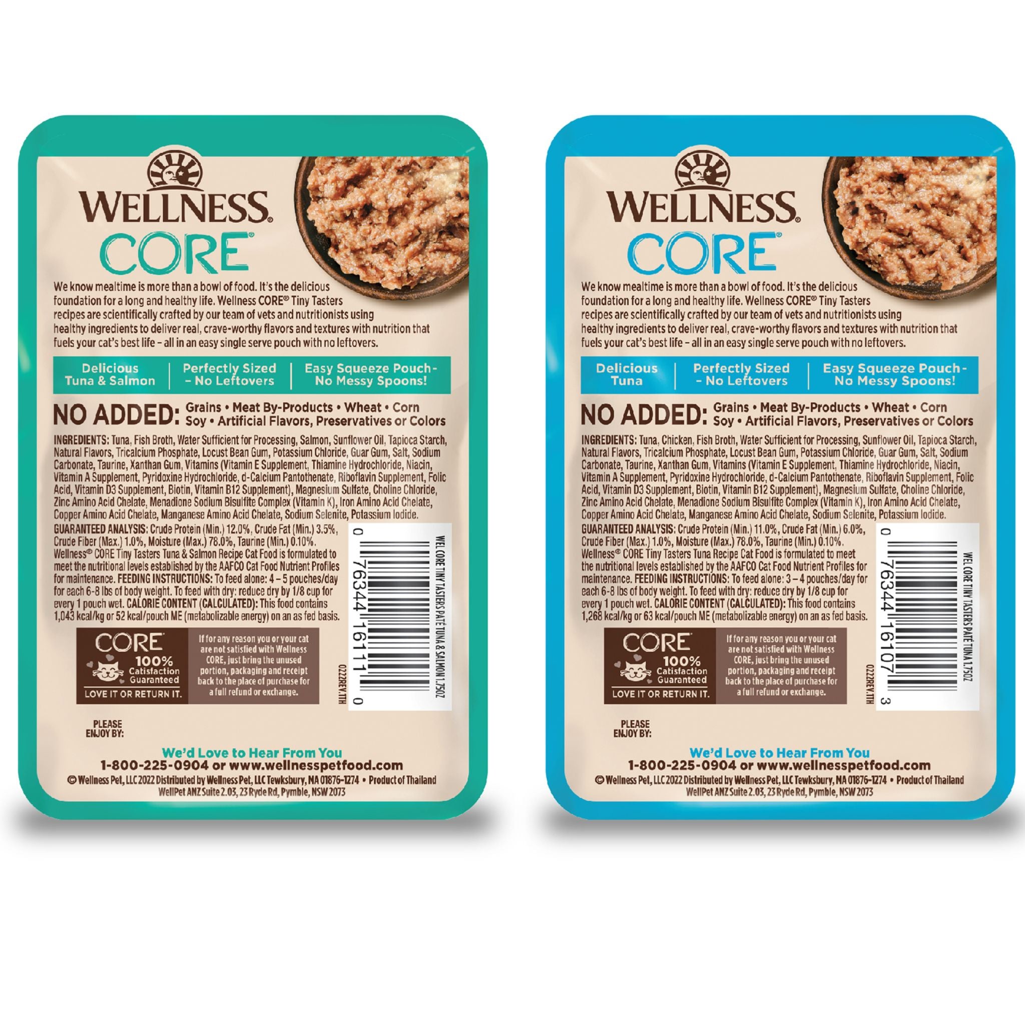 Wellness Core Wet Cat Food Tiny Tasters Pate Seafood Variety Pack