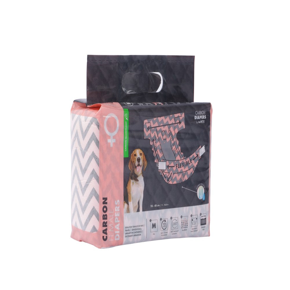 M-Pets CARBON Diapers for Female Dogs 15 Pack