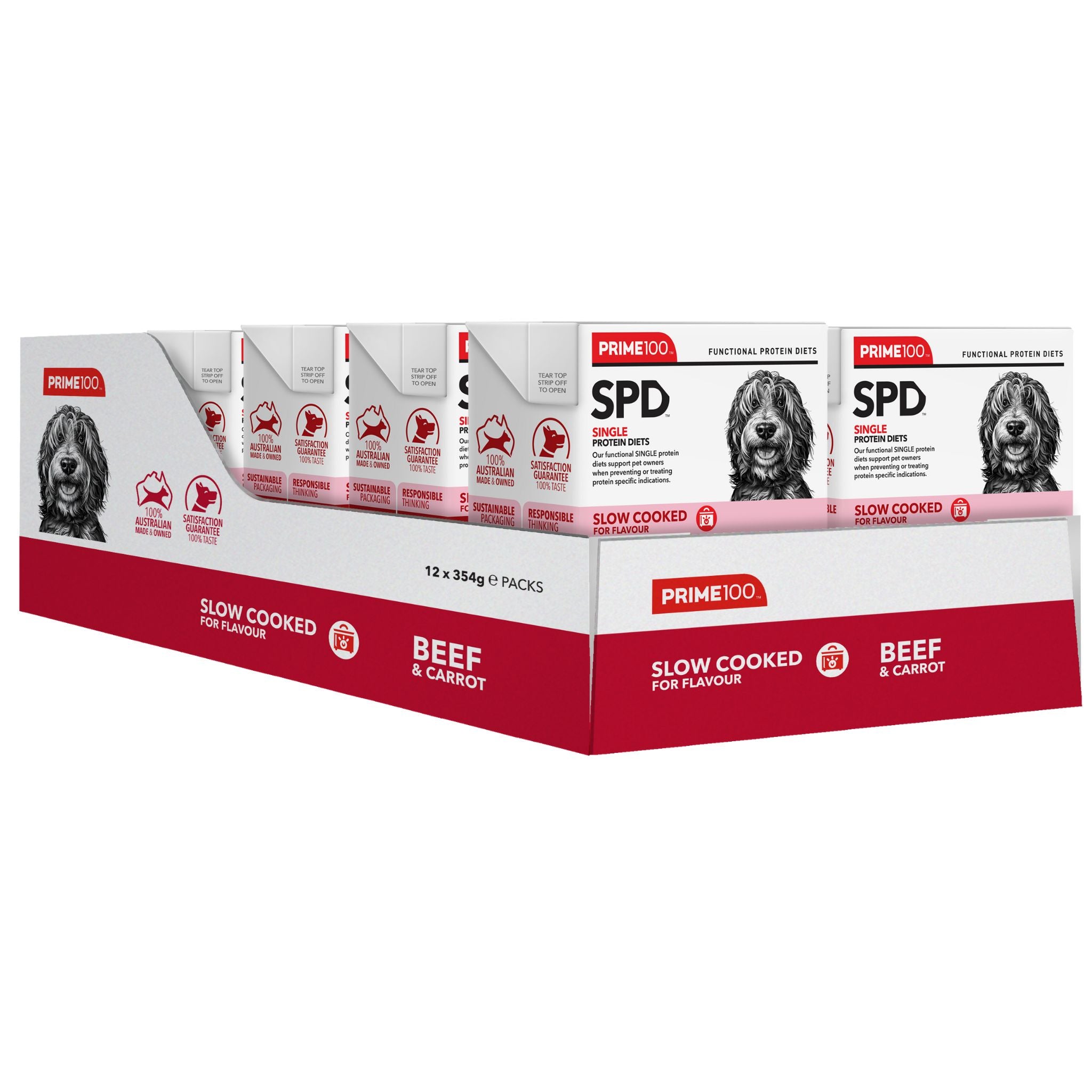 Prime100 SPD Slow Cooked Wet Dog Food Beef & Carrot