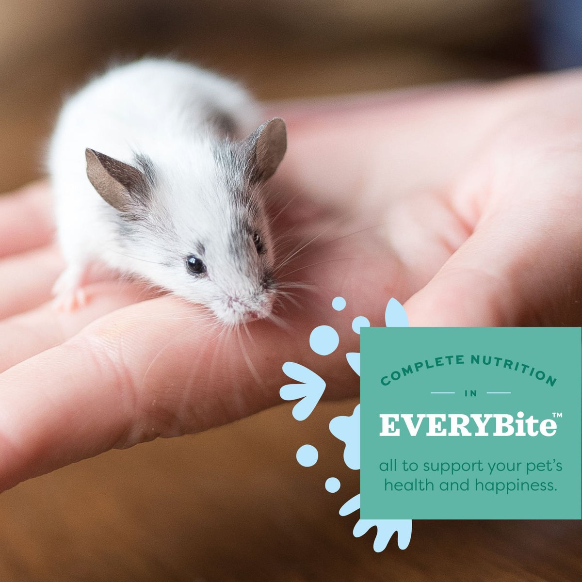 Oxbow Garden Select Mouse & Young Rat Food, mouse with the EveryBite complete nutrition badge