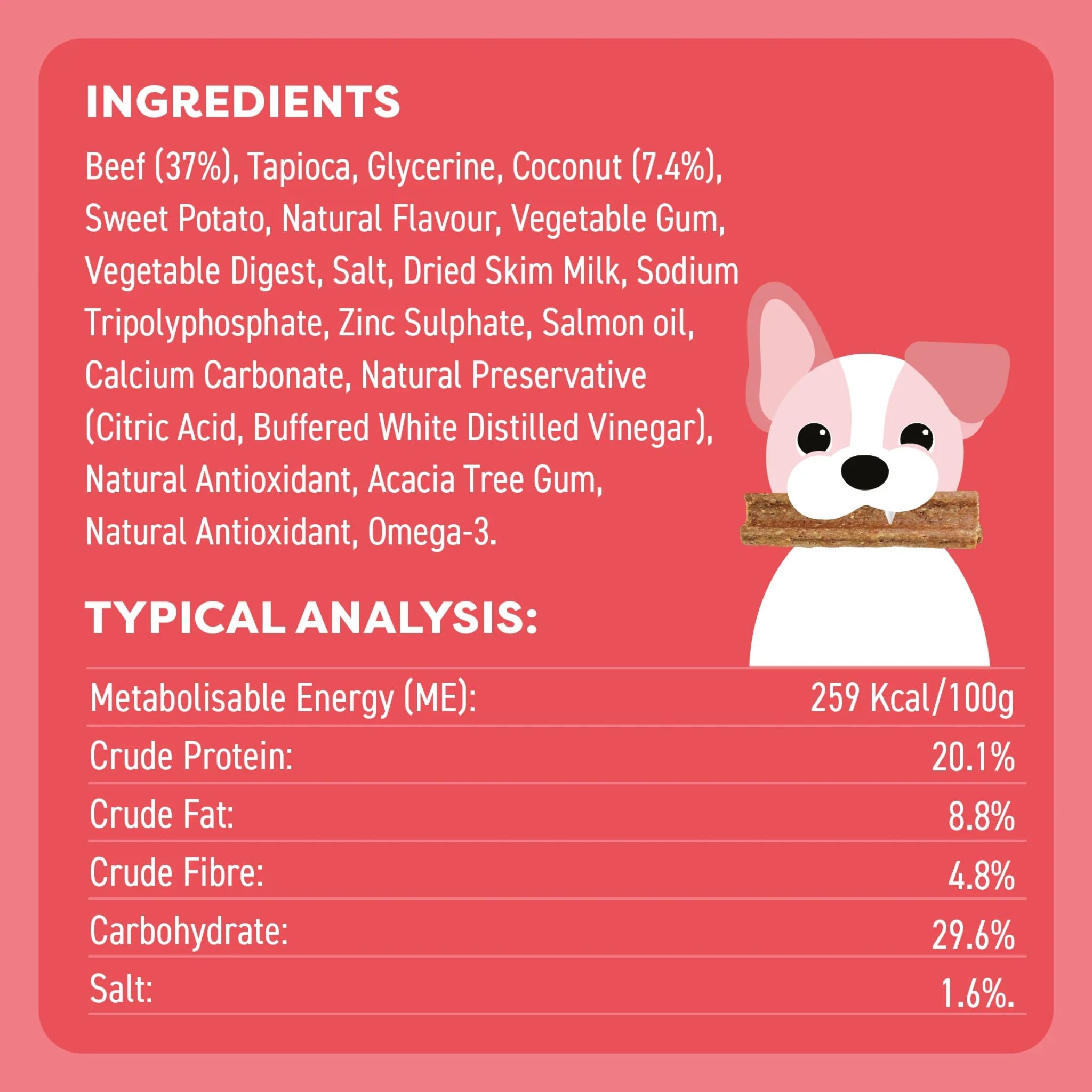 Bell and Bone Puppy Dental Chews - Beef and Coconut