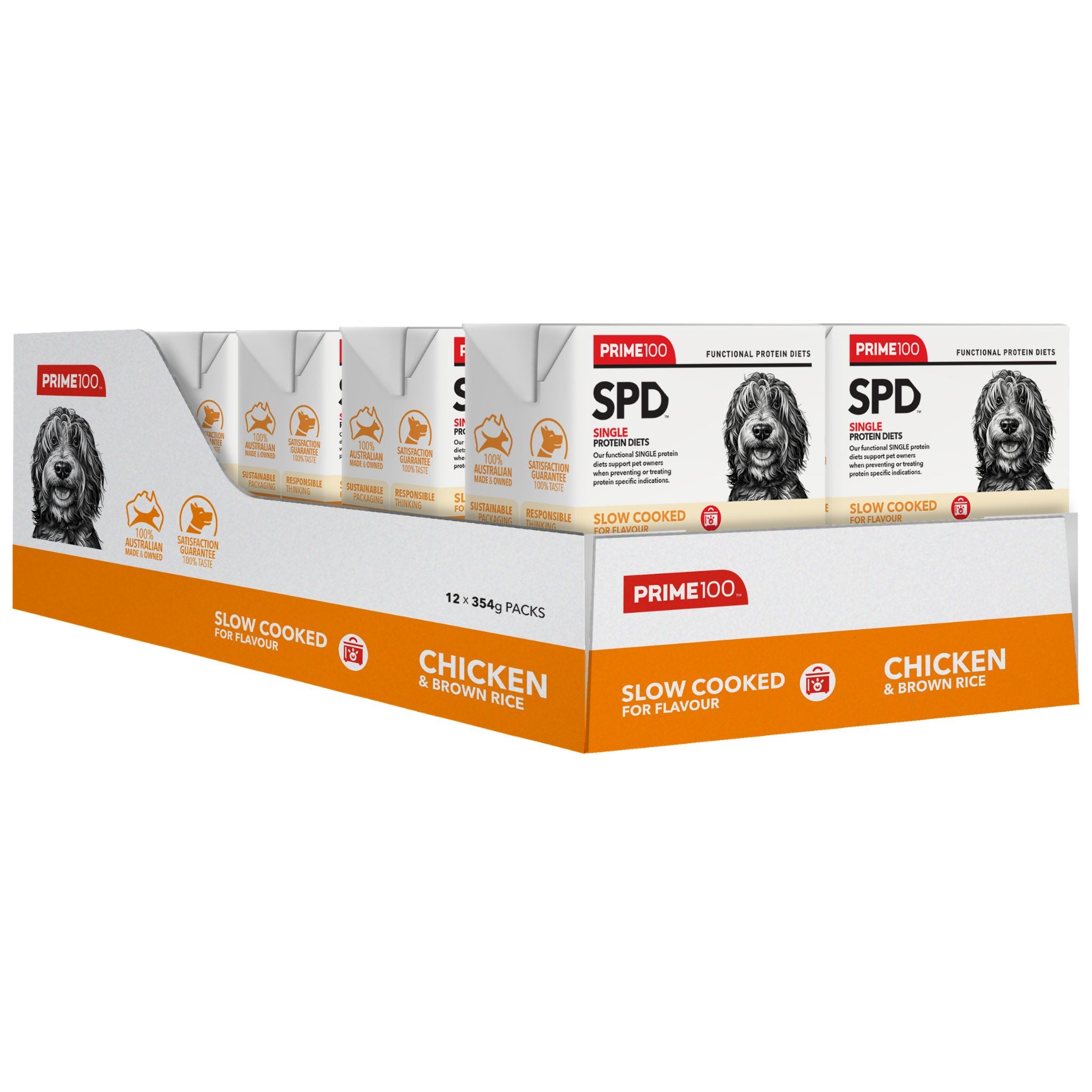 Prime100 SPD Slow Cooked Wet Dog Food Chicken & Brown Rice