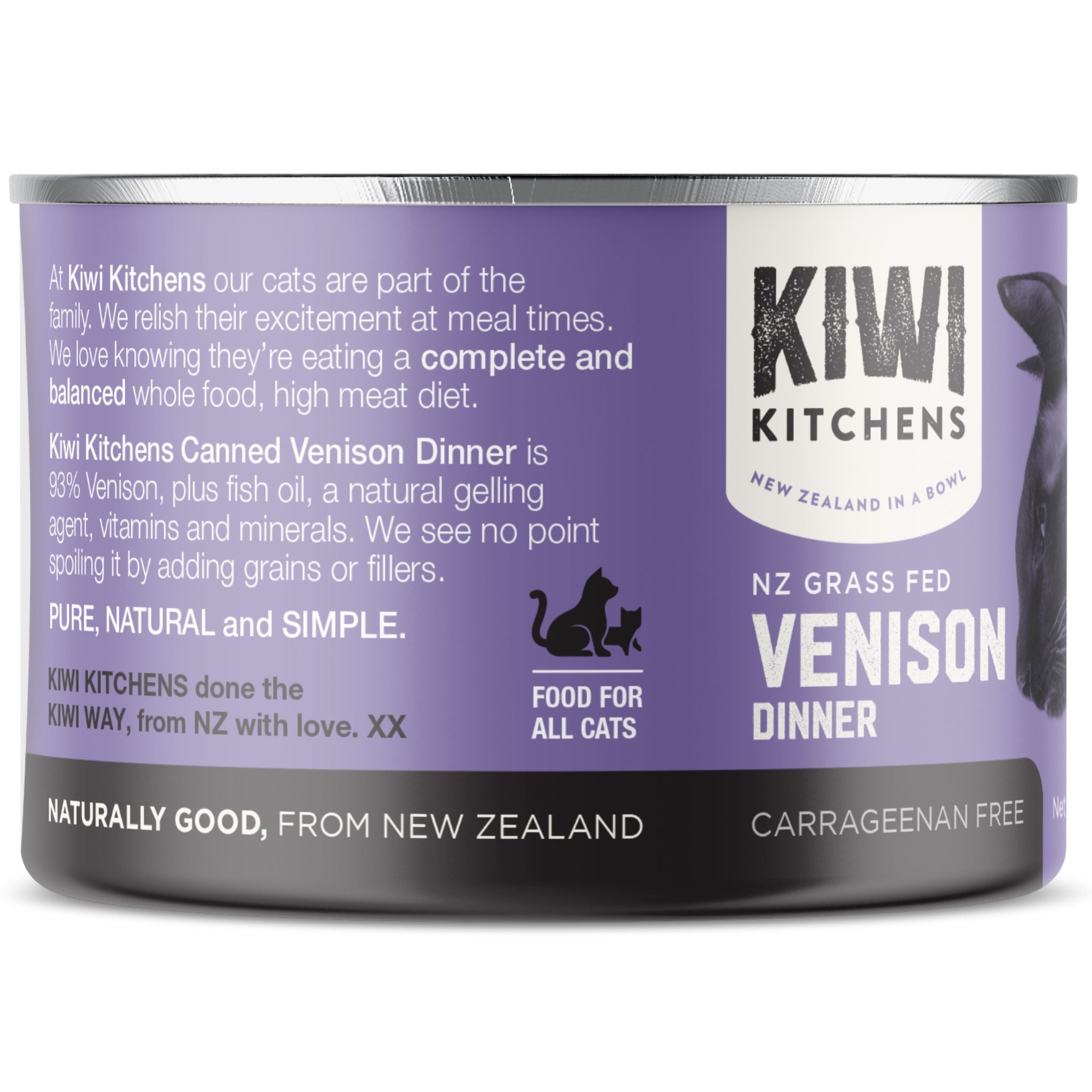 Kiwi Kitchens Canned Cat Food Venison Dinner