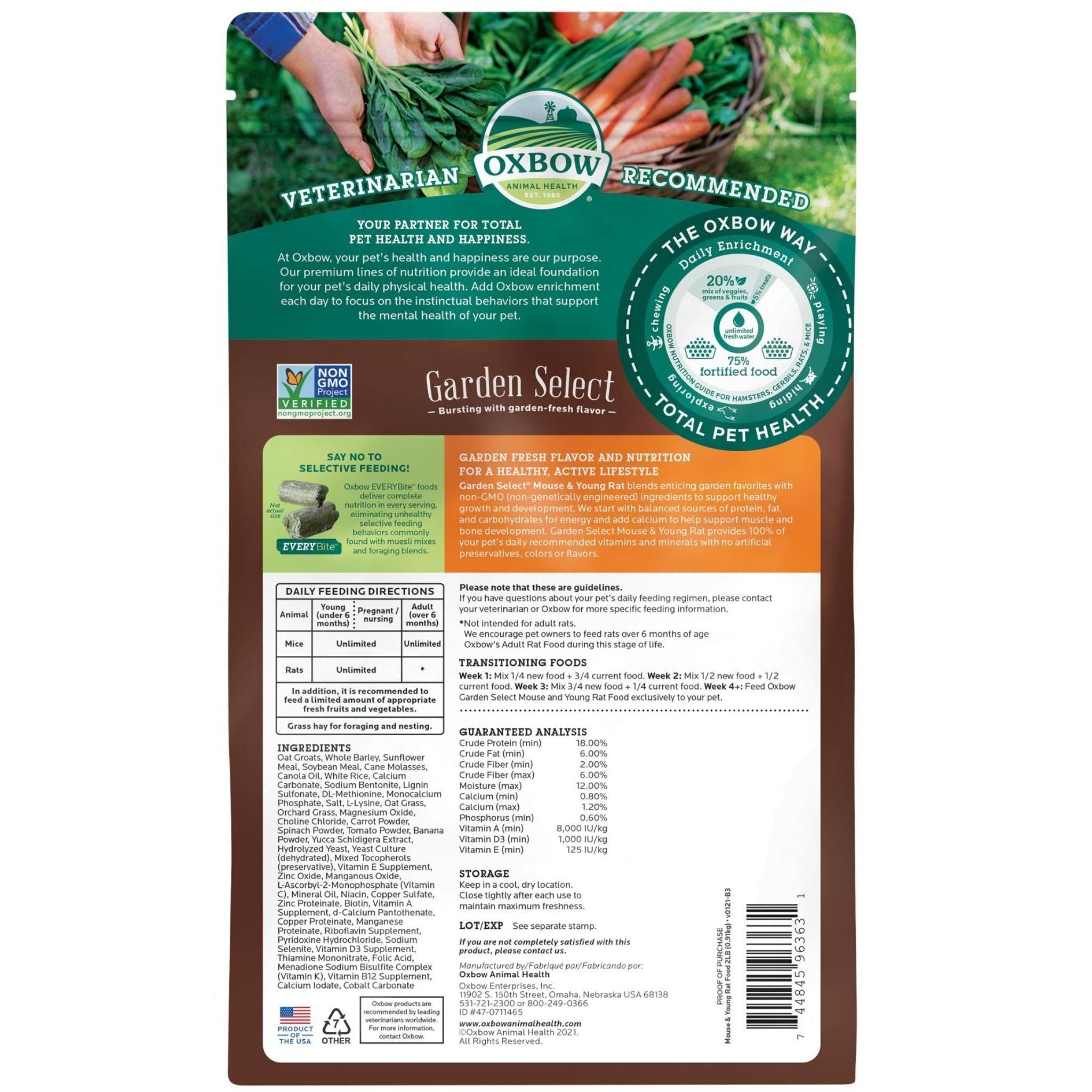 Oxbow Garden Select Mouse & Young Rat Food