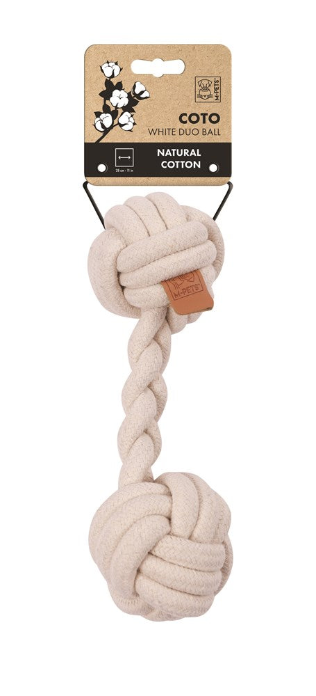 M-Pets COTO Eco Rope Dog Toy Duo Ball 28cm