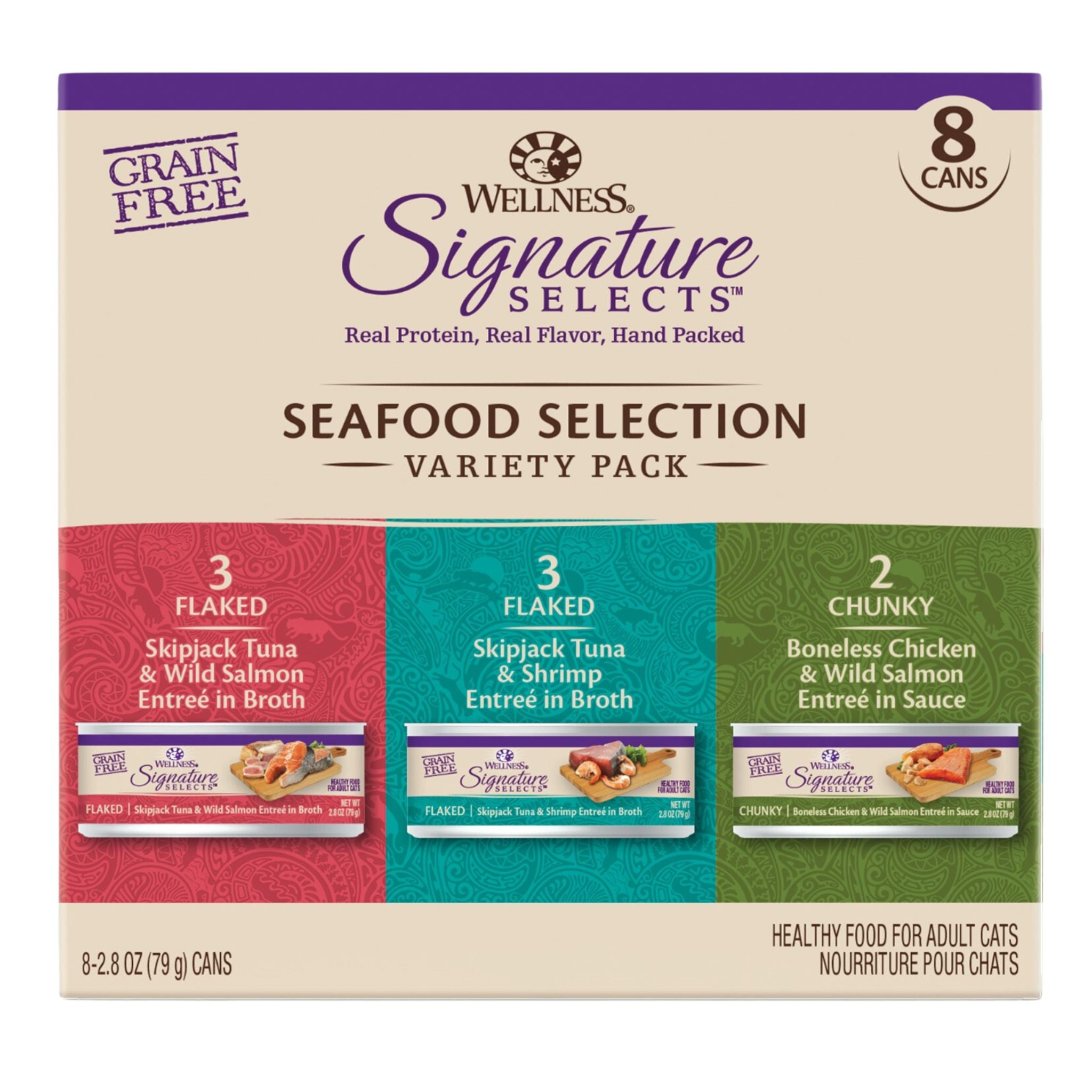 Wellness Core Wet Cat Food Signature Selects Seafood Selection Variety Pack 79g x 8