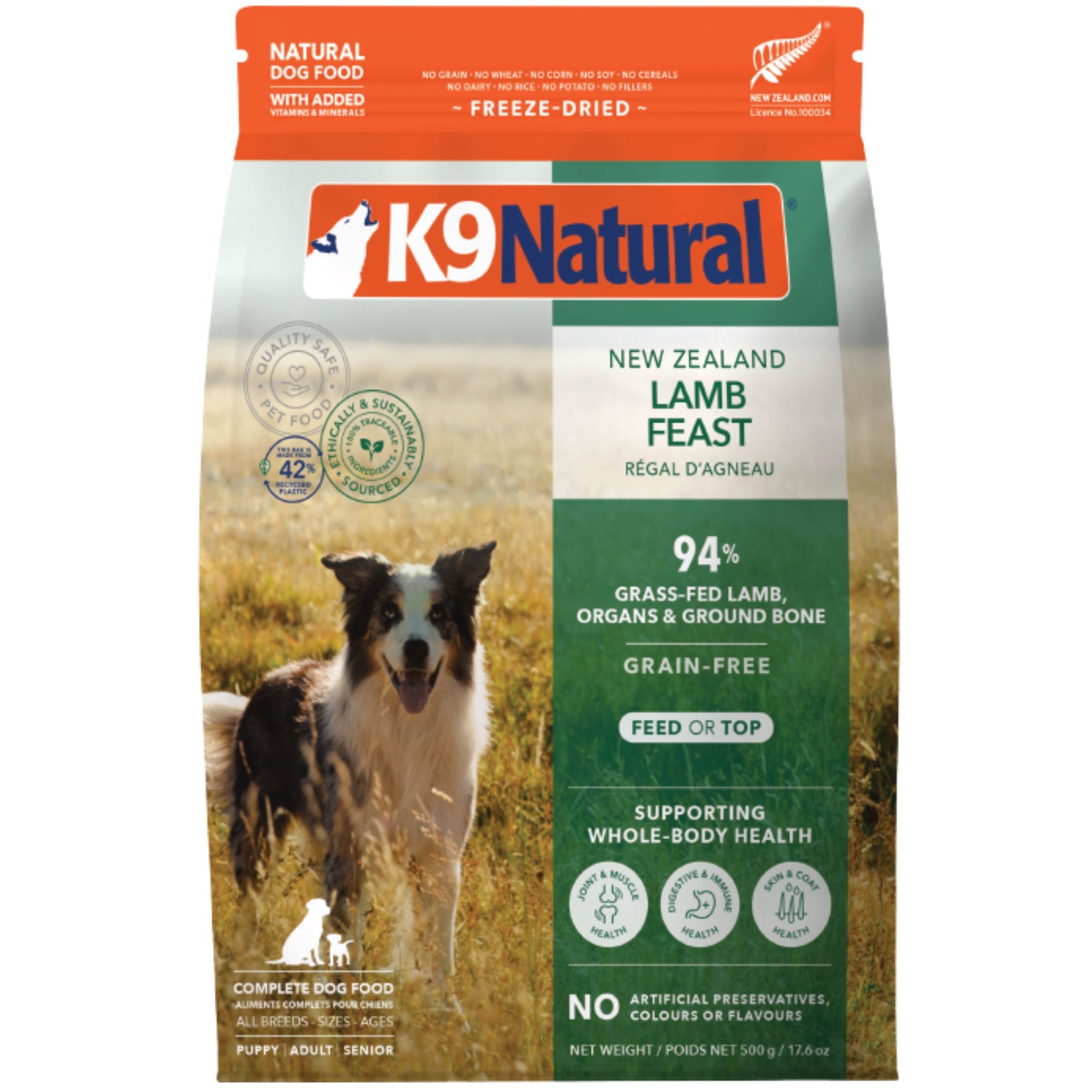 K9 Natural Dog Food Freeze Dried Lamb Feast | PeekAPaw
