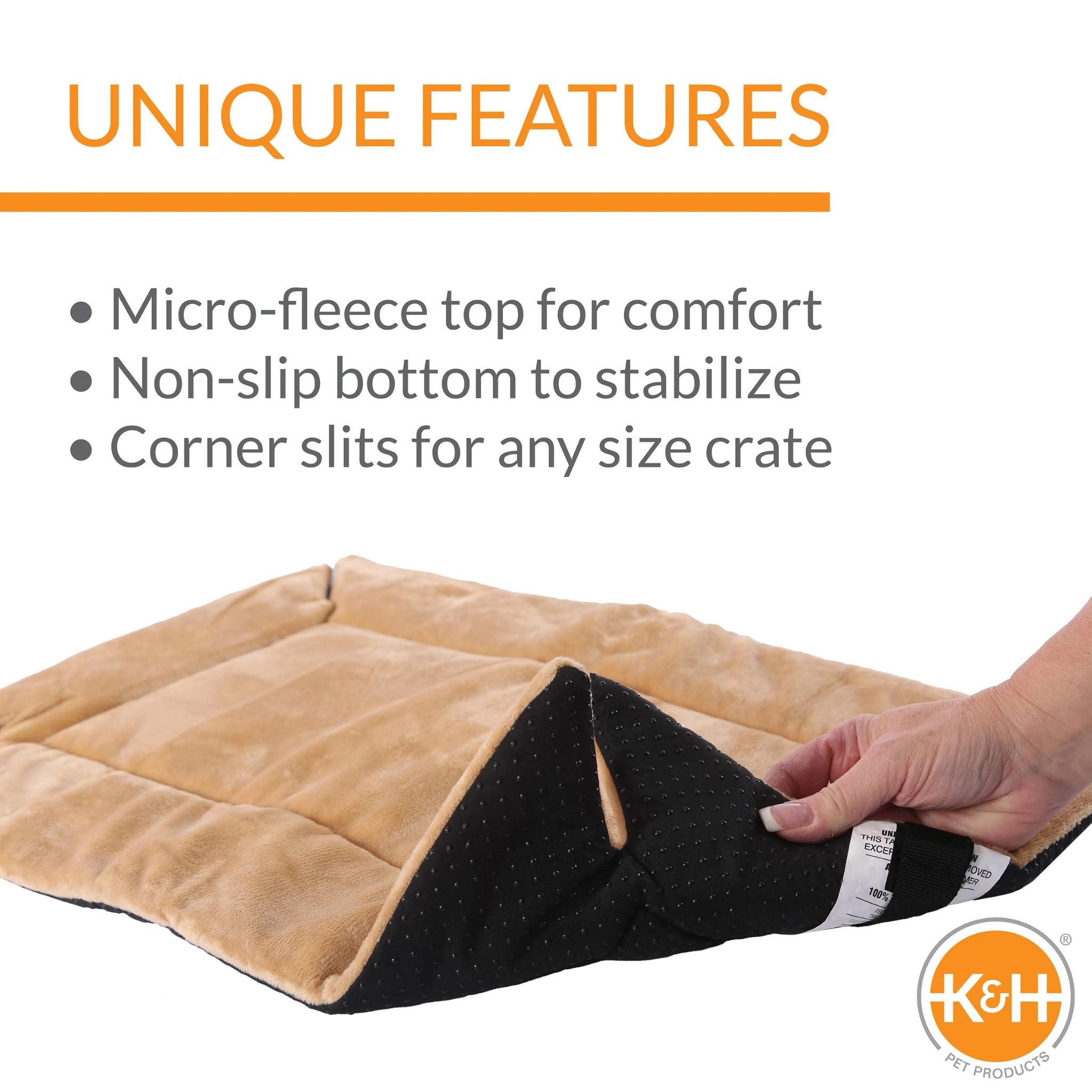 K&H Self-Warming Crate Pad - Tan