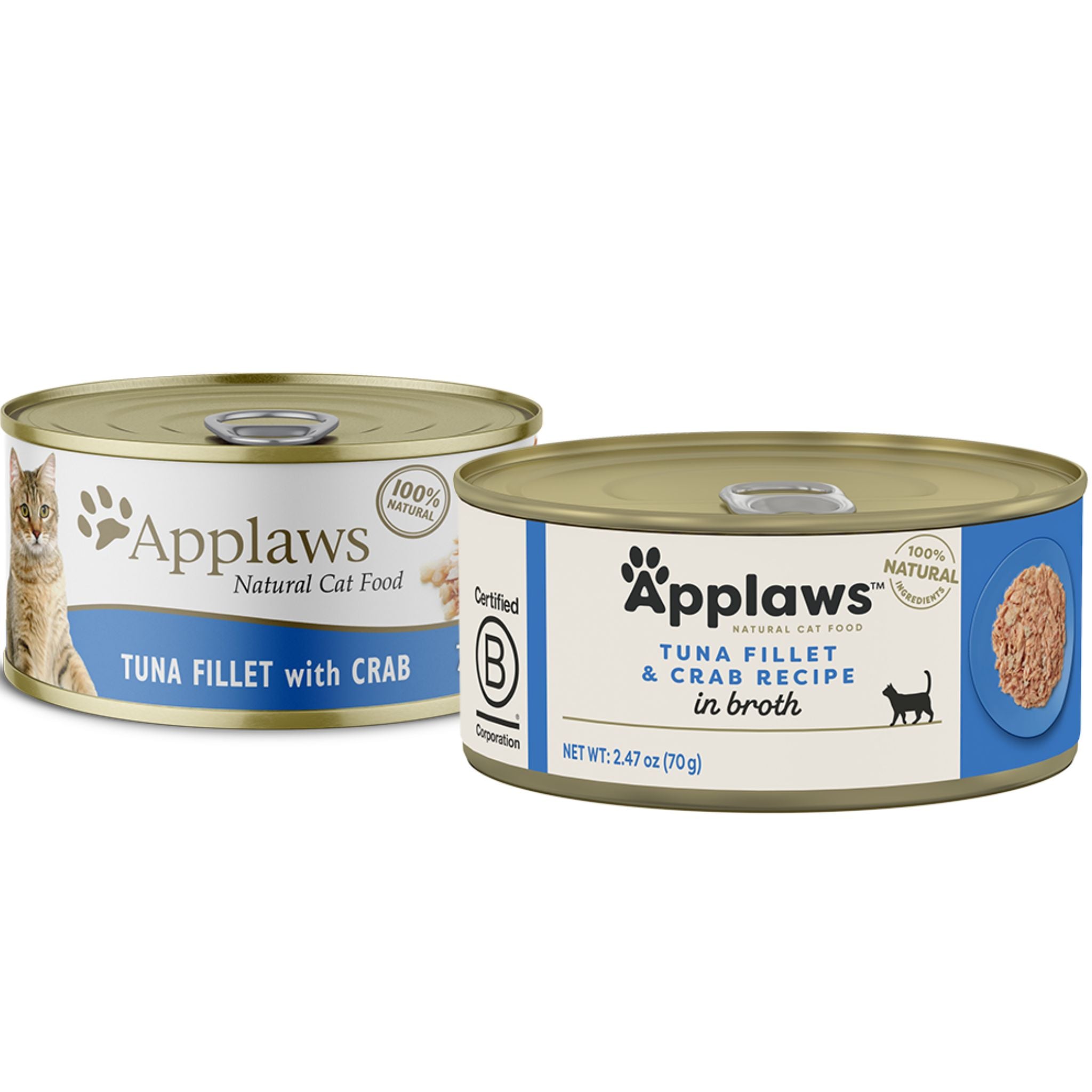 Applaws Natural Wet Cat Food Tuna Fillet with Crab