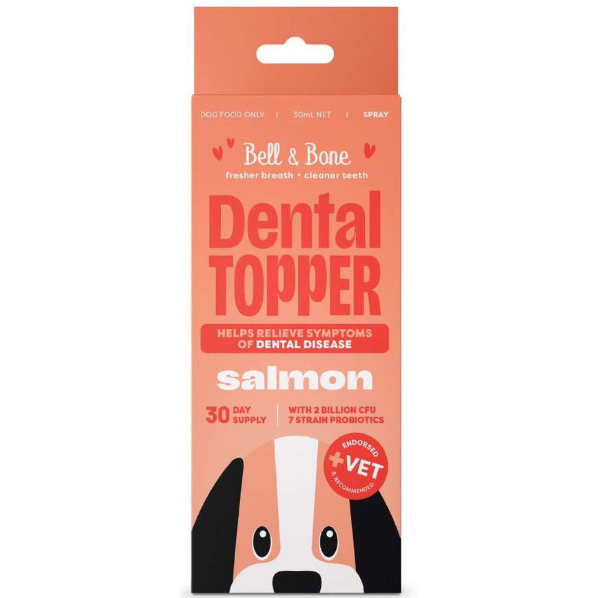 Bell and Bone Dog Dental Topper - Salmon