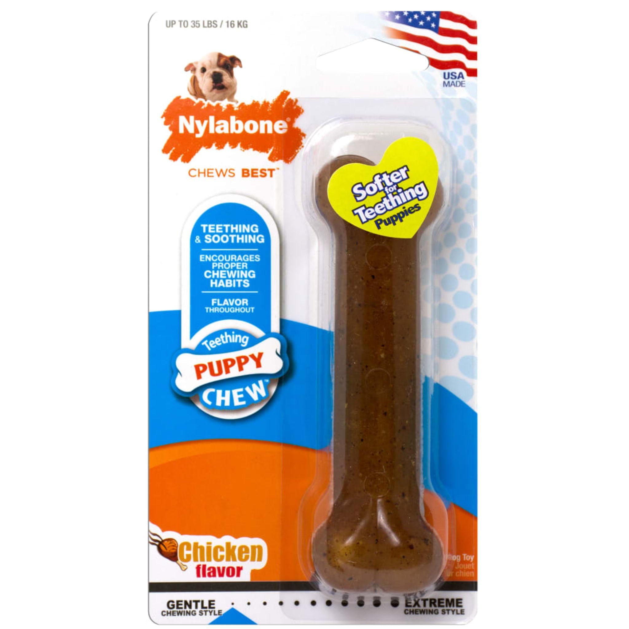 Nylabone Puppies Teething Chew Classic Bone