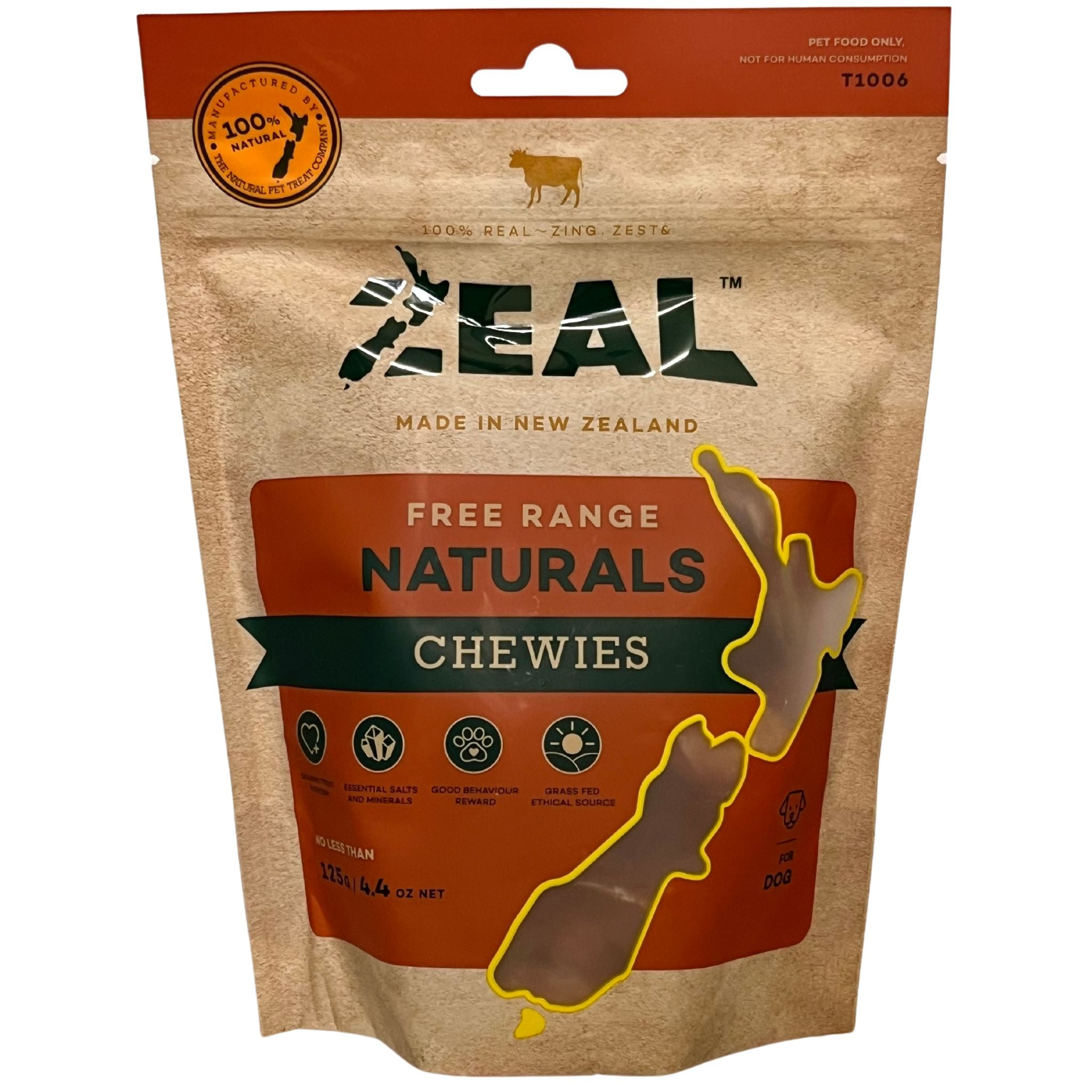 Zeal Free Range Naturals Chewies Pet Treats 125g | PeekAPaw Pet Supplies