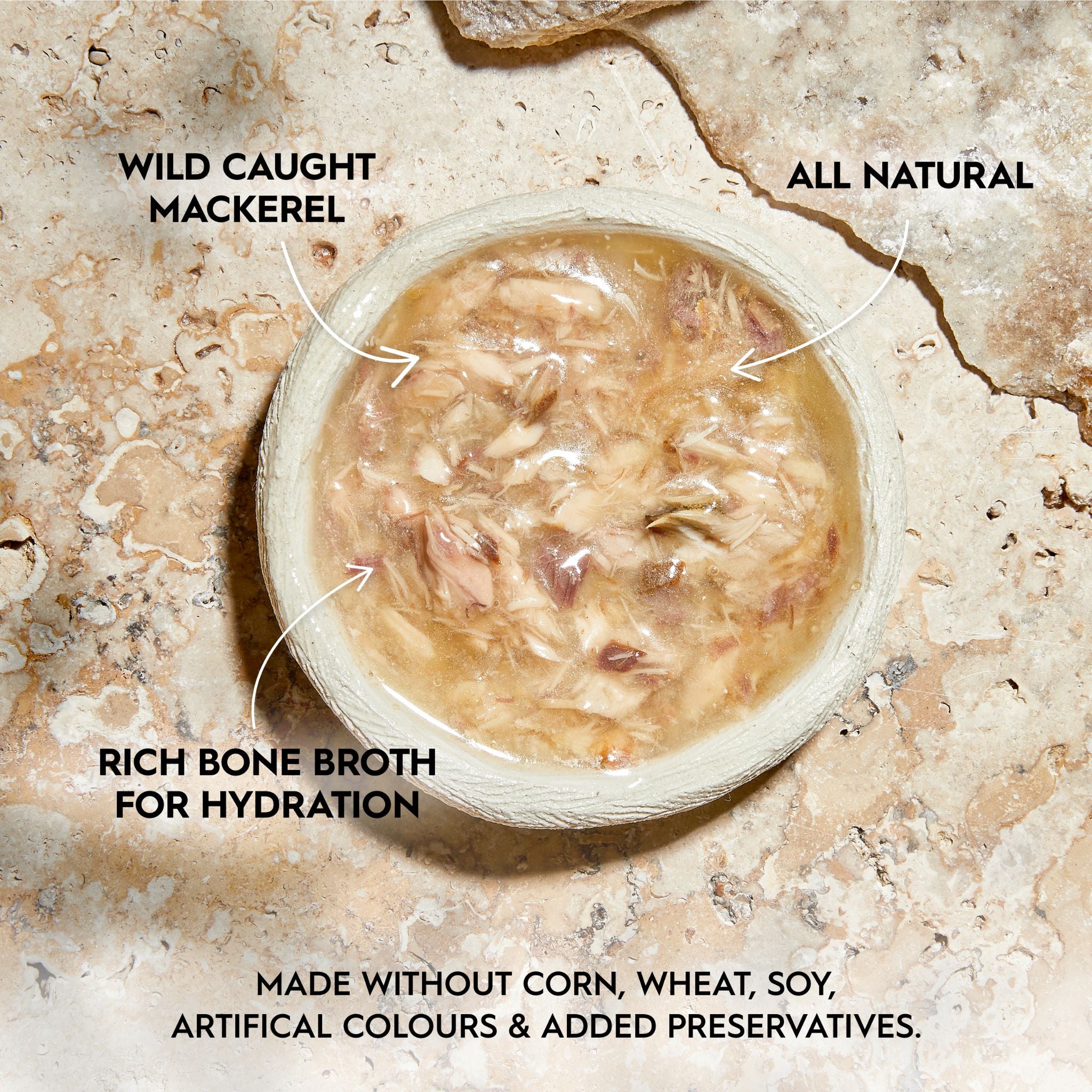 Trilogy Wet Adult Cat Food Wild Caught Mackerel in Rich Bone Broth