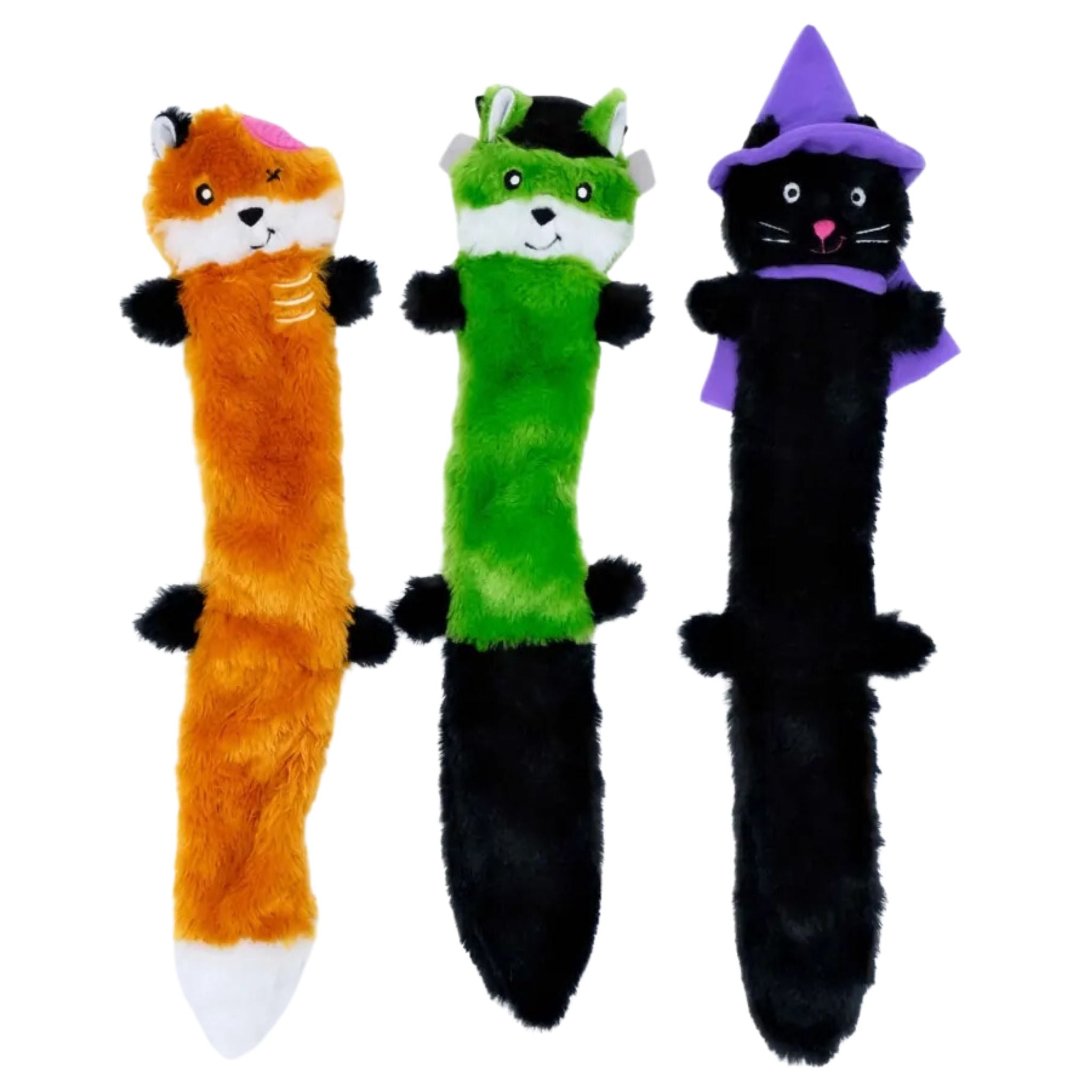 Zippy Paws Dog Toys Halloween Skinny Peltz 3-Pack
