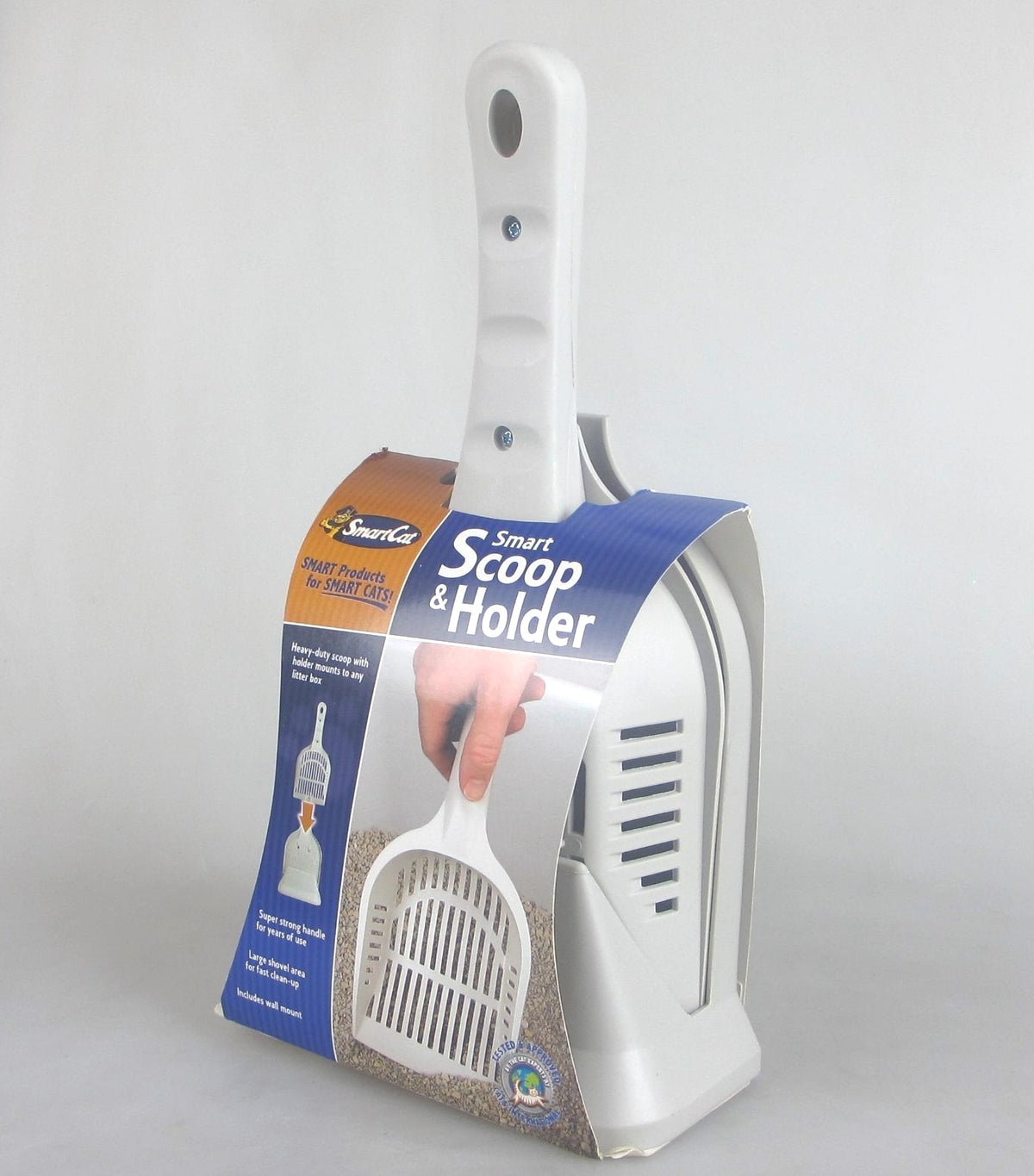 SmartCat cat litter scoop with upright holder stand set