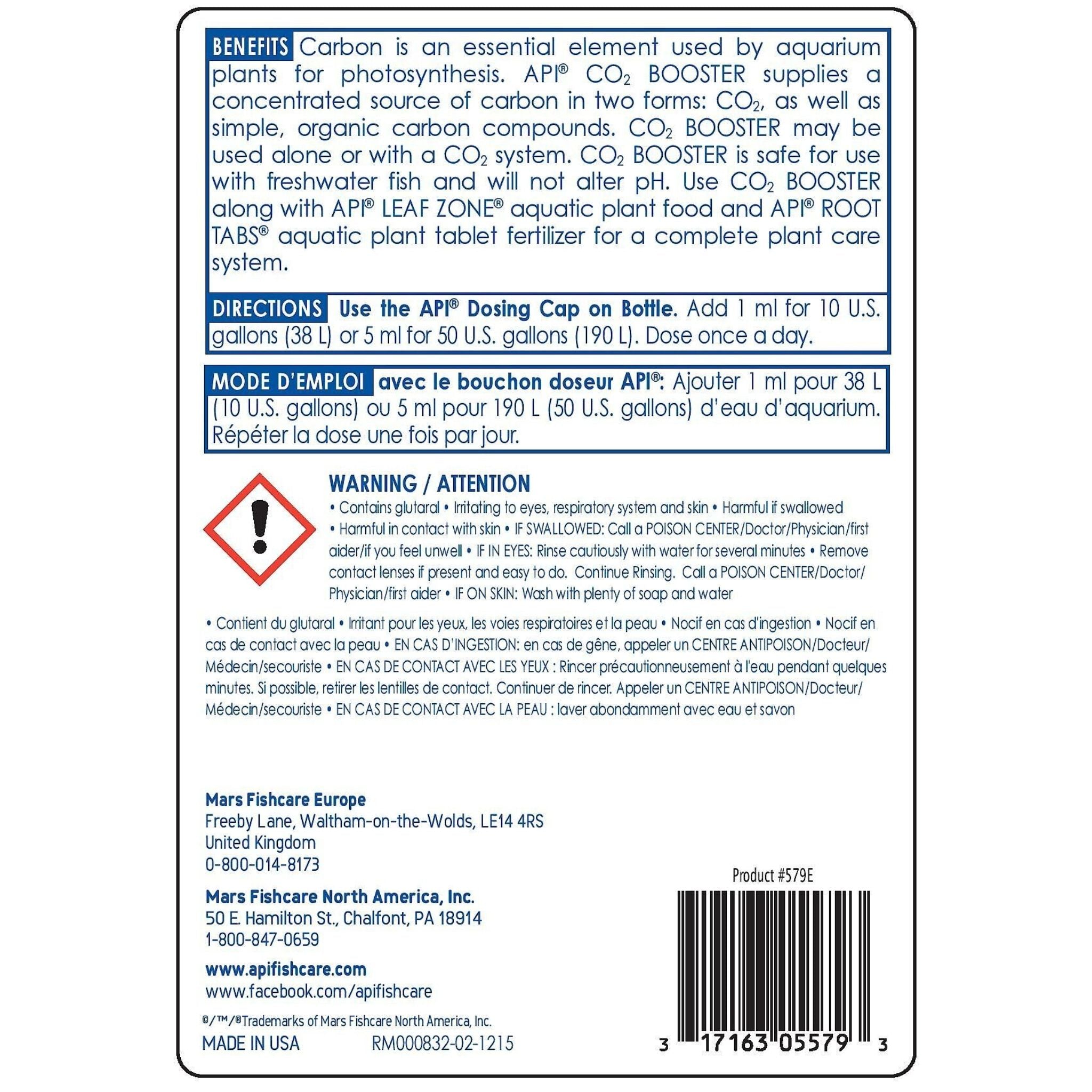 API Co2 Booster Freshwater Aquarium Plant Care Treatment