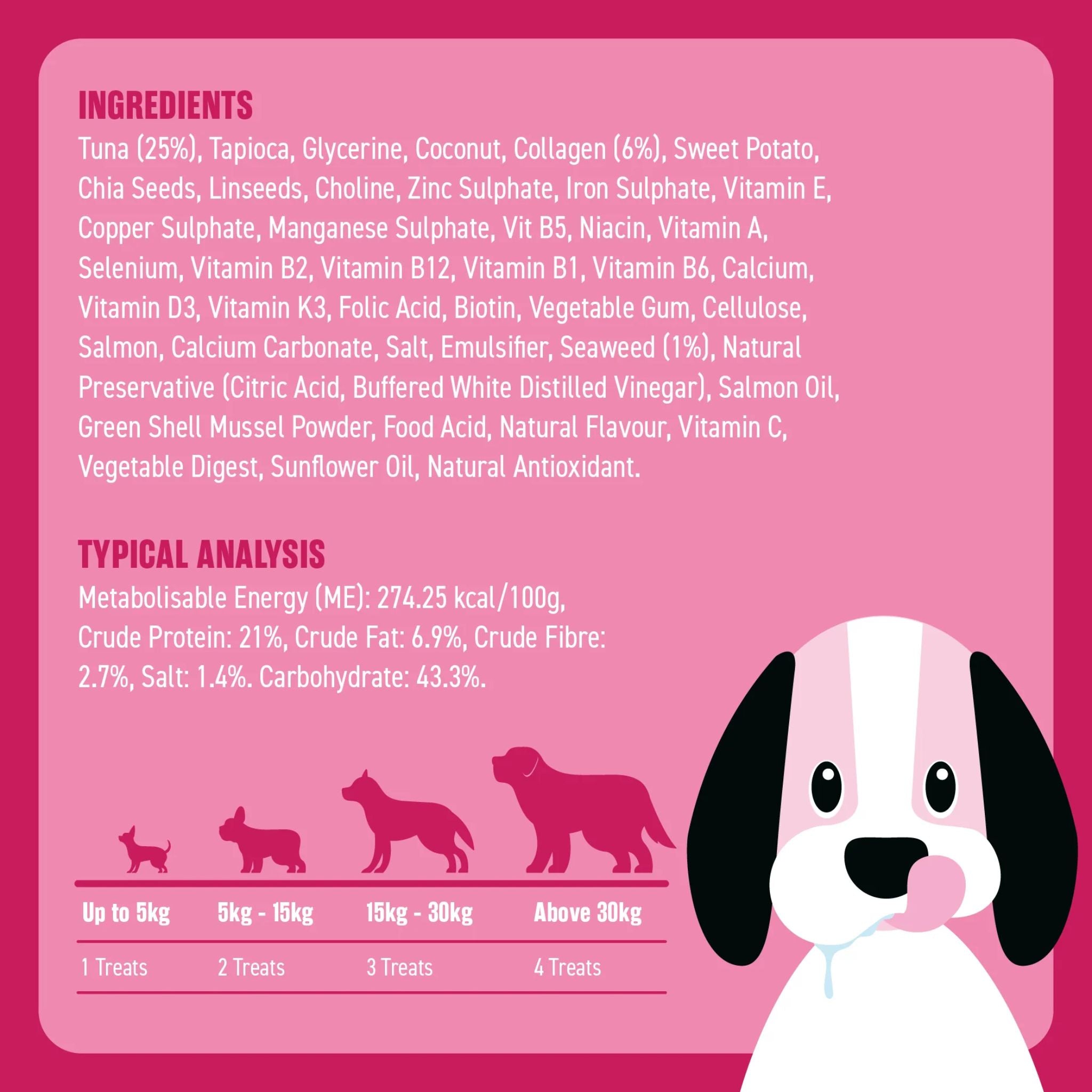 Bell and Bone Healthy Dog Treats Tuna & Seaweed for Skin, Coat and Nails