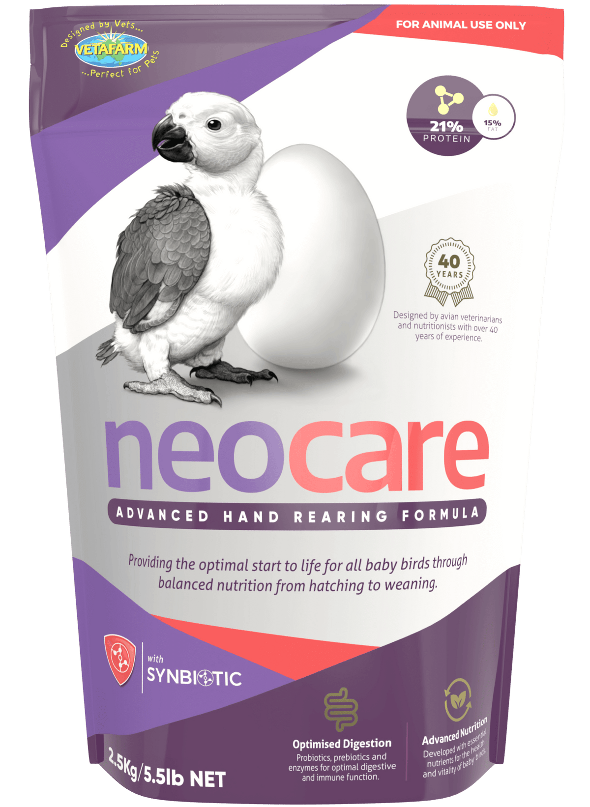 Vetafarm Neocare Advanced Hand Rearing Formula 2.5kg – front of pack