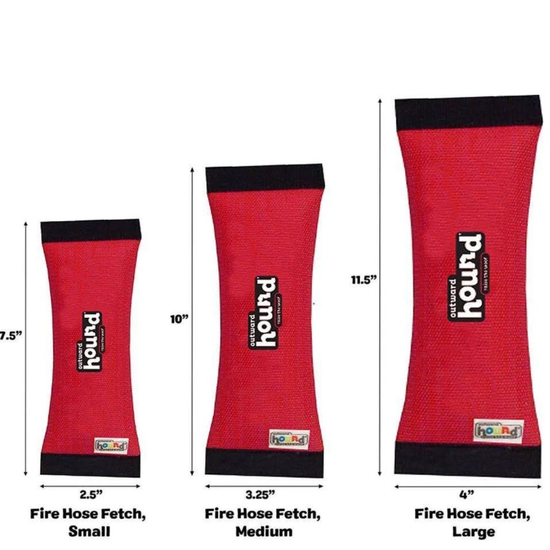 Outward Hound Fire Hose Squeak N Fetch Dog Toy