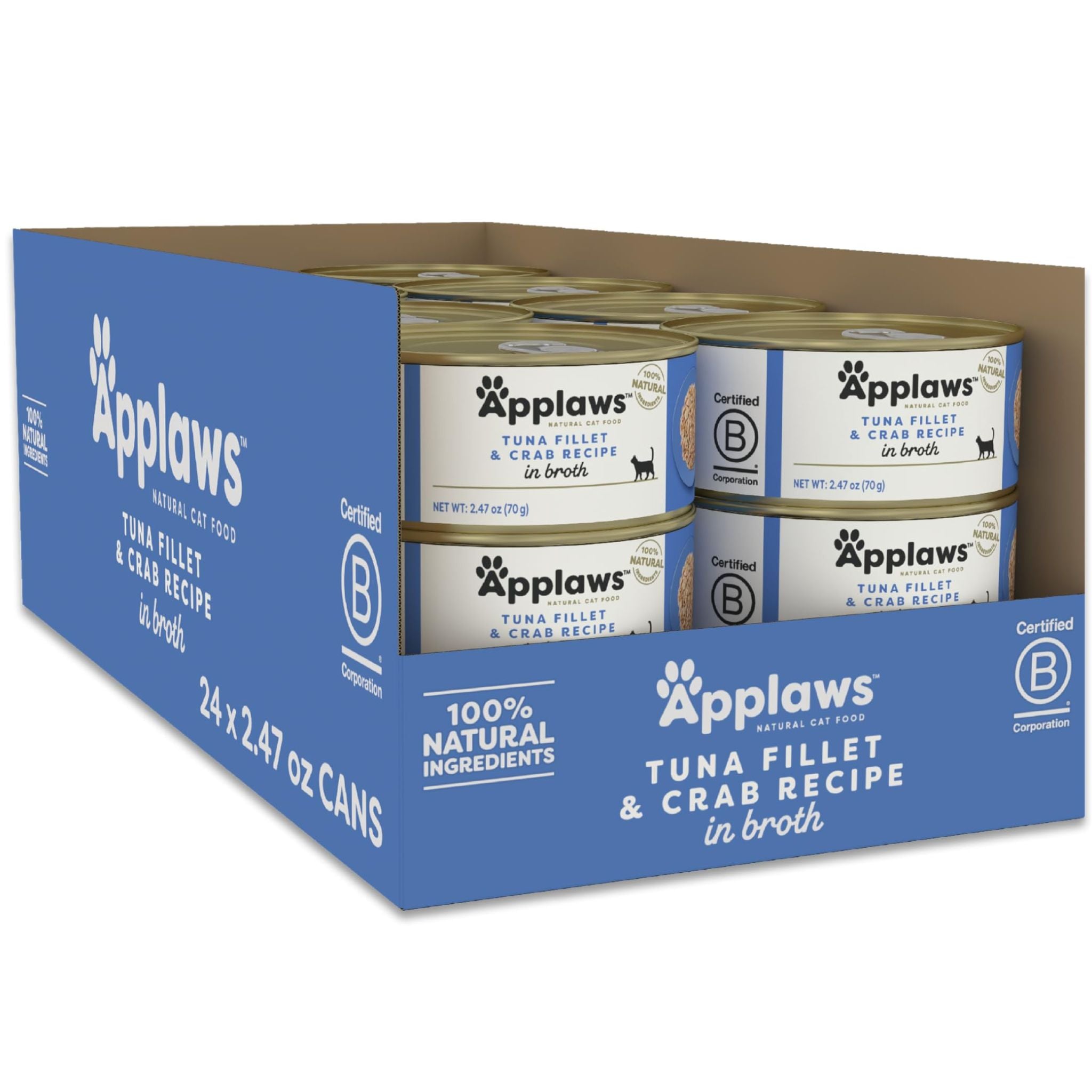 Applaws Natural Wet Cat Food Tuna Fillet with Crab