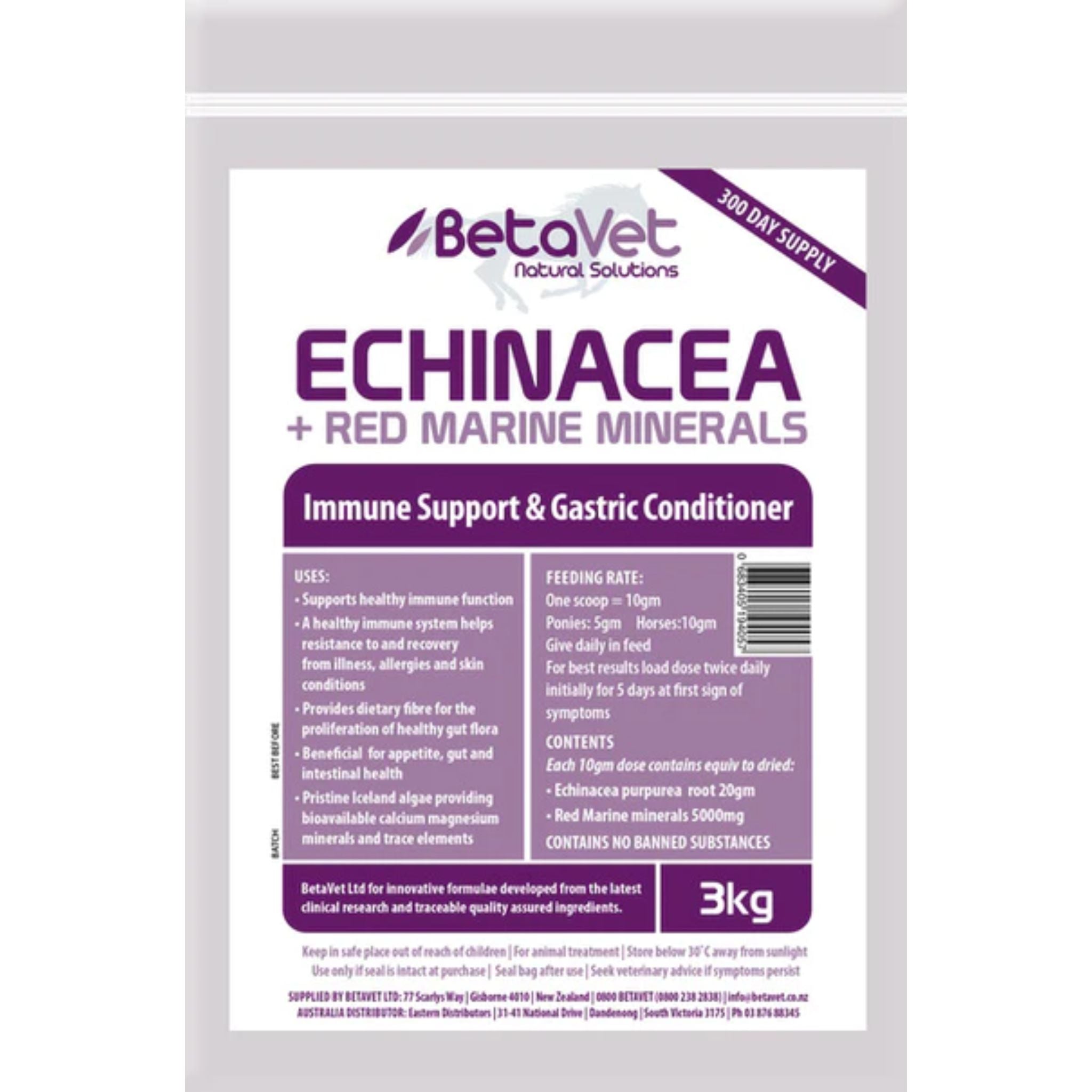 BetaVet Natural Solutions Echinacea + Red Marine Minerals for Horses