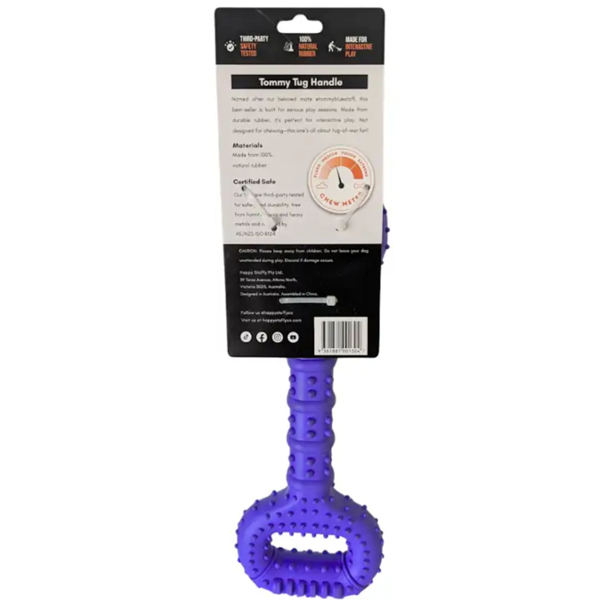 Happy Staffy Co Tommy Tug Handle Dog Toy