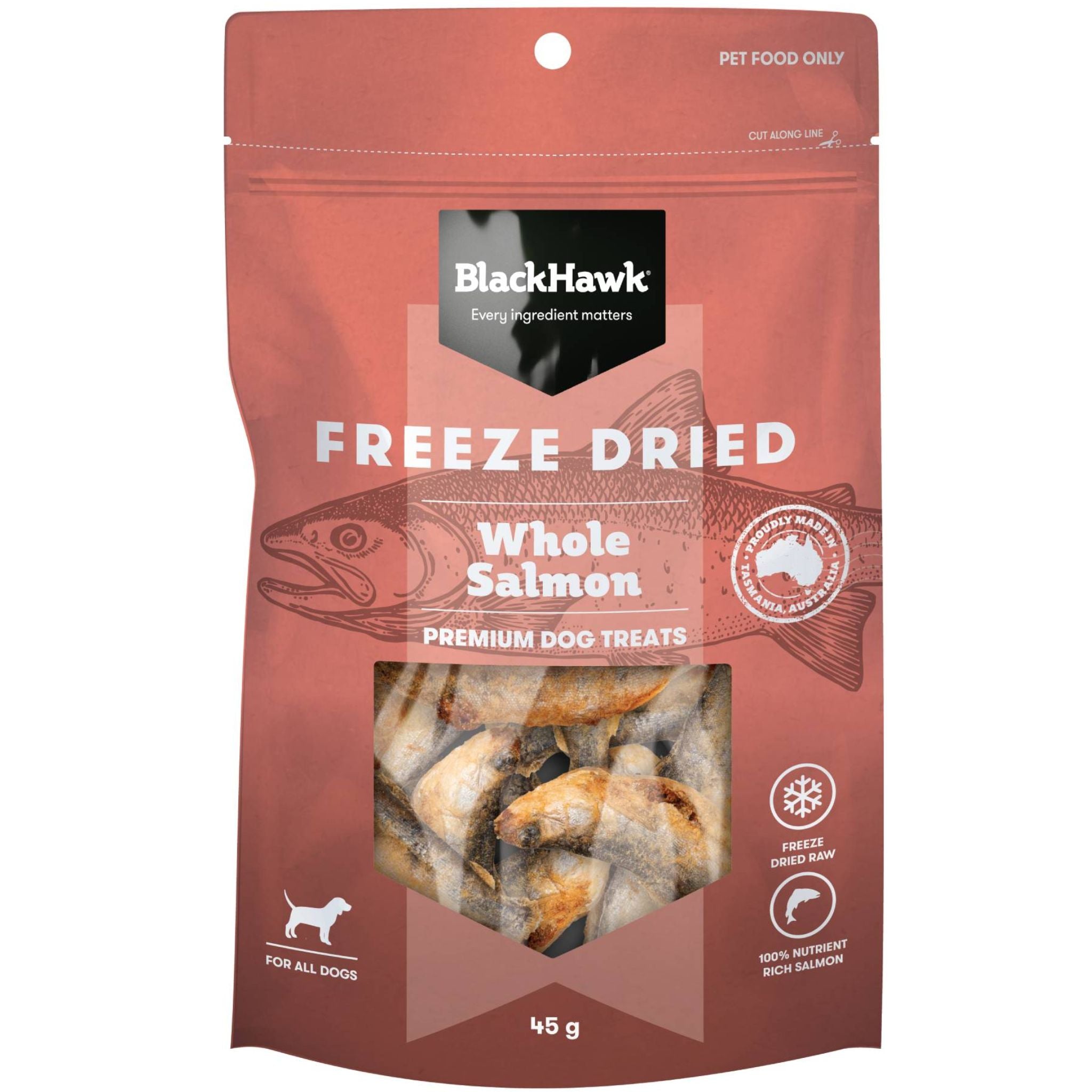 Black Hawk Whole Salmon Breast Freeze Dried Dog Treats