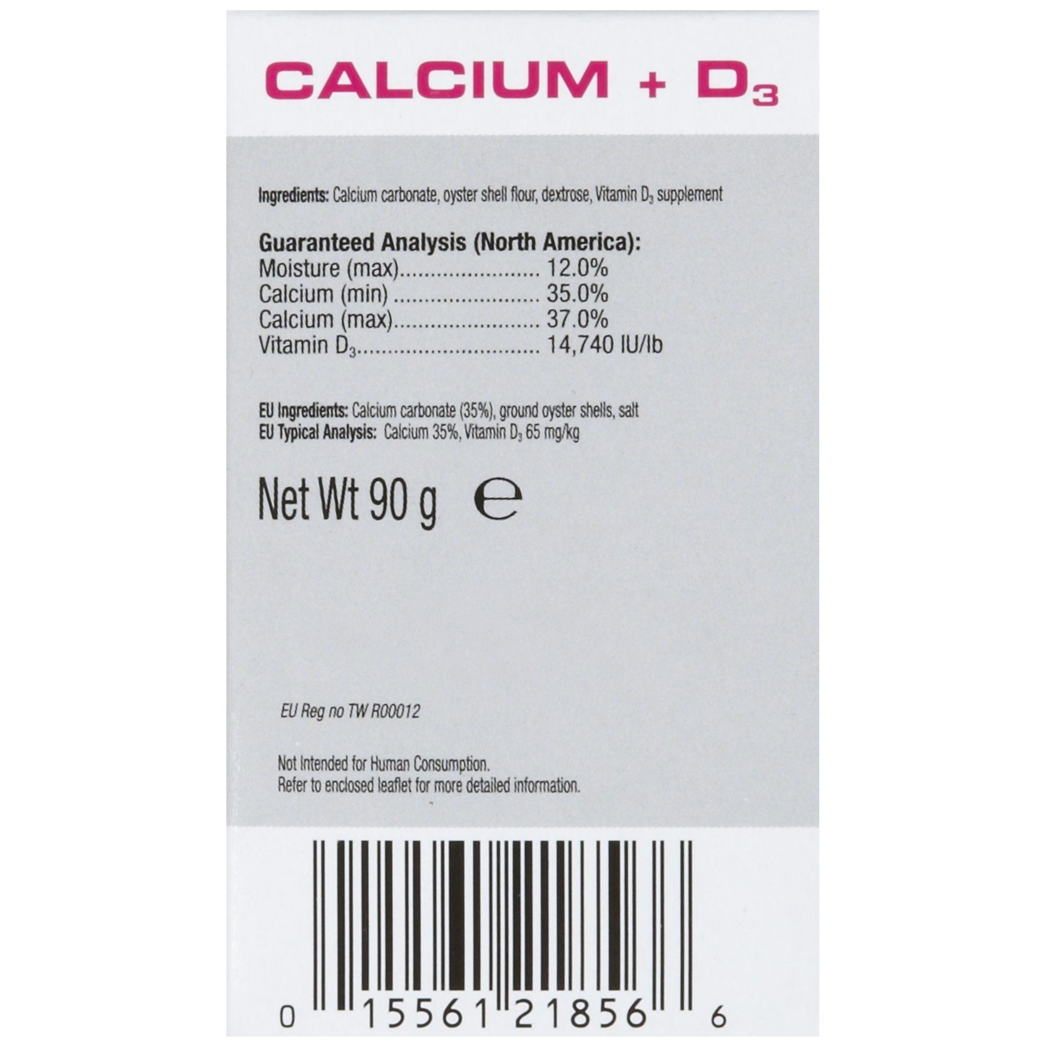 Exo Terra Calcium + D3 Powder Supplement for Reptiles