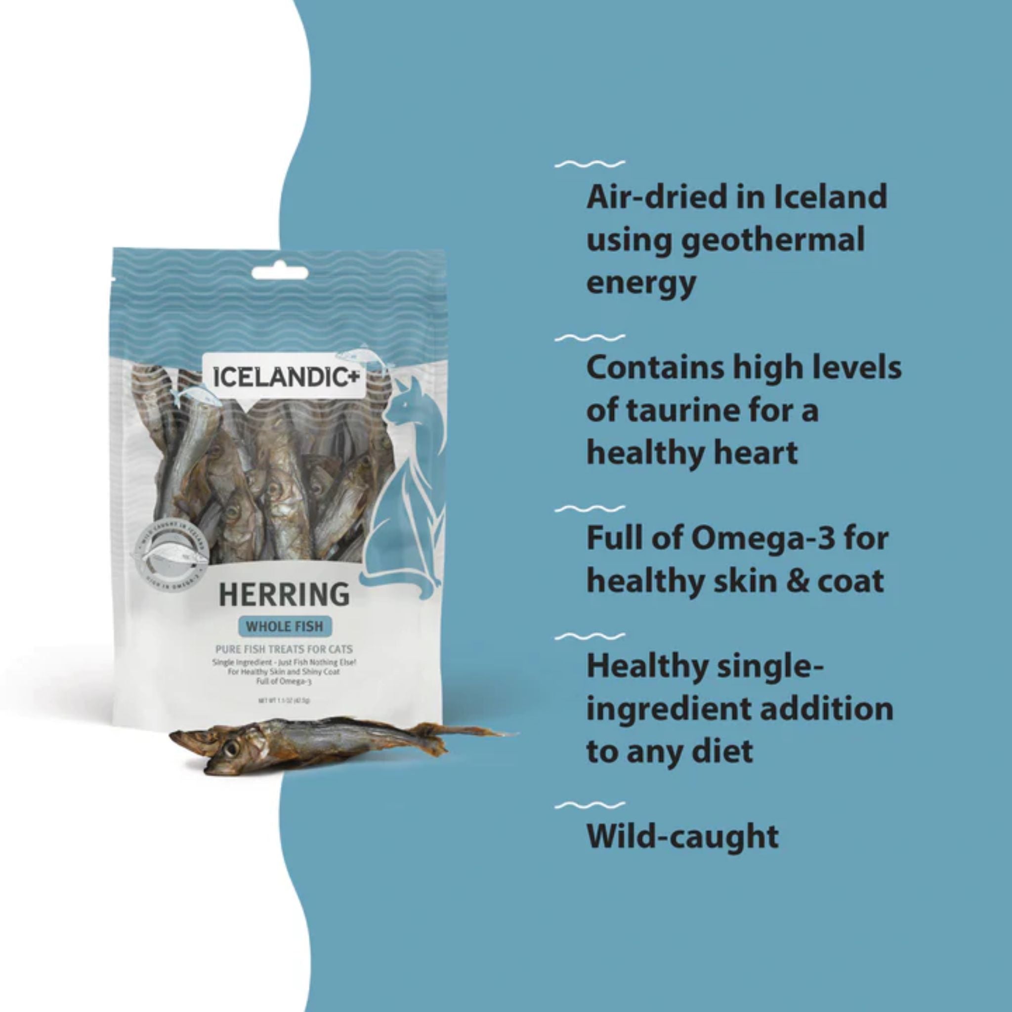 Icelandic+ Cat Treats Herring Whole Fish