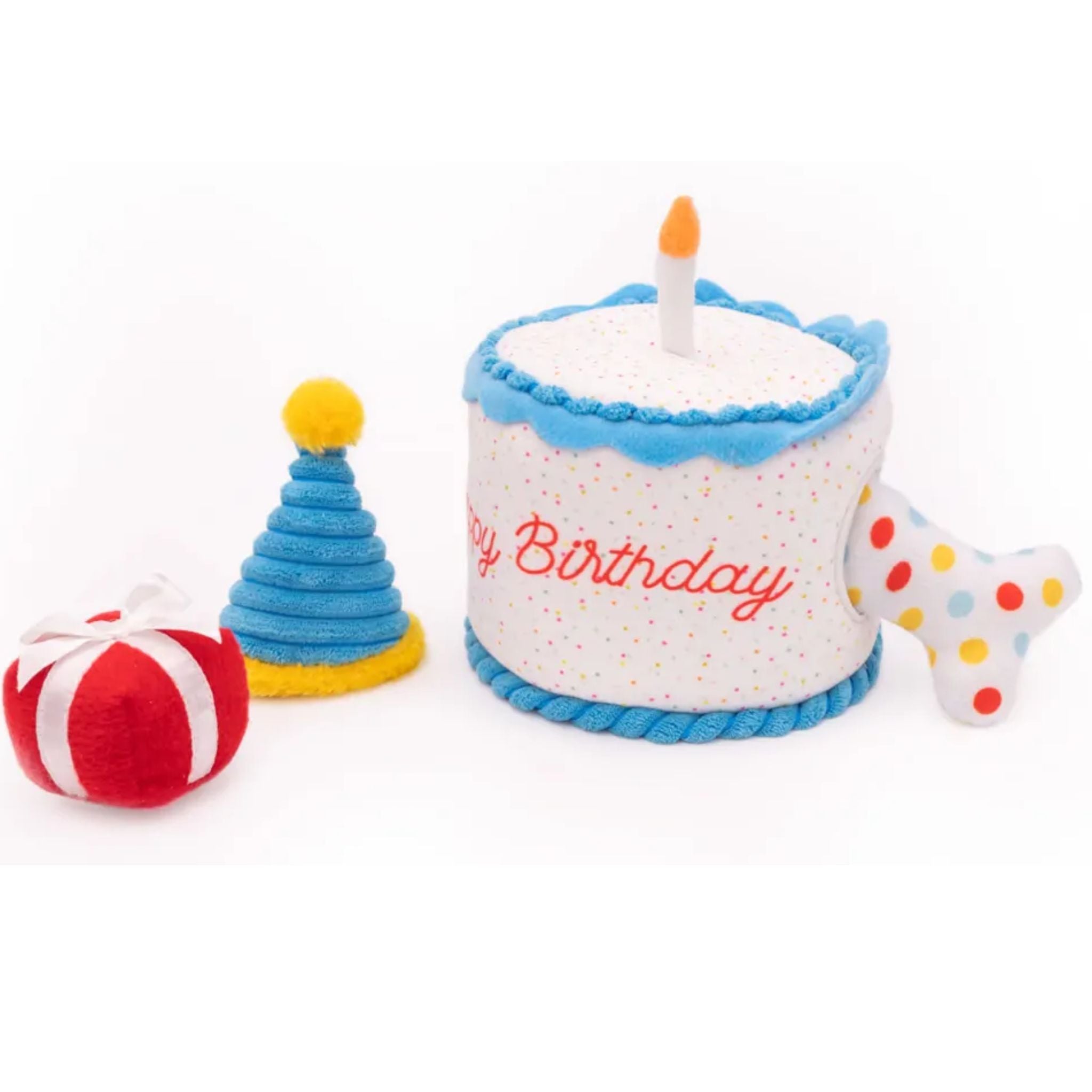 Zippy Paws Dog Toys Interactive Burrow - Birthday Cake