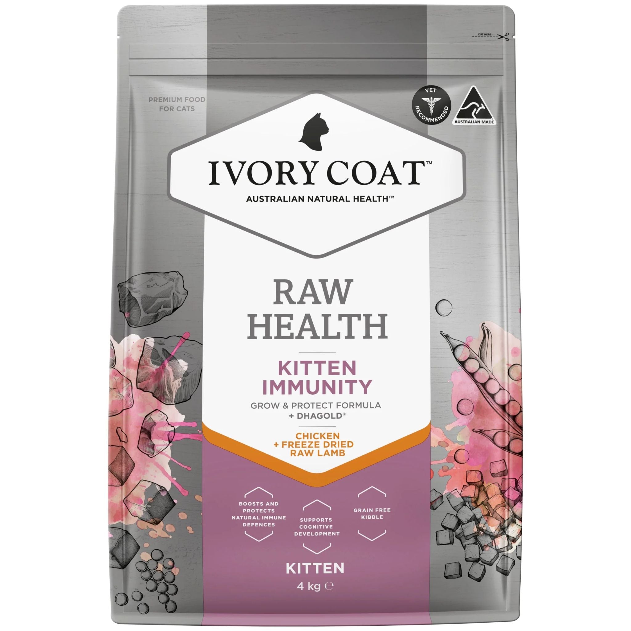 Ivory Coat Raw Health Dry Kitten Food Immunity