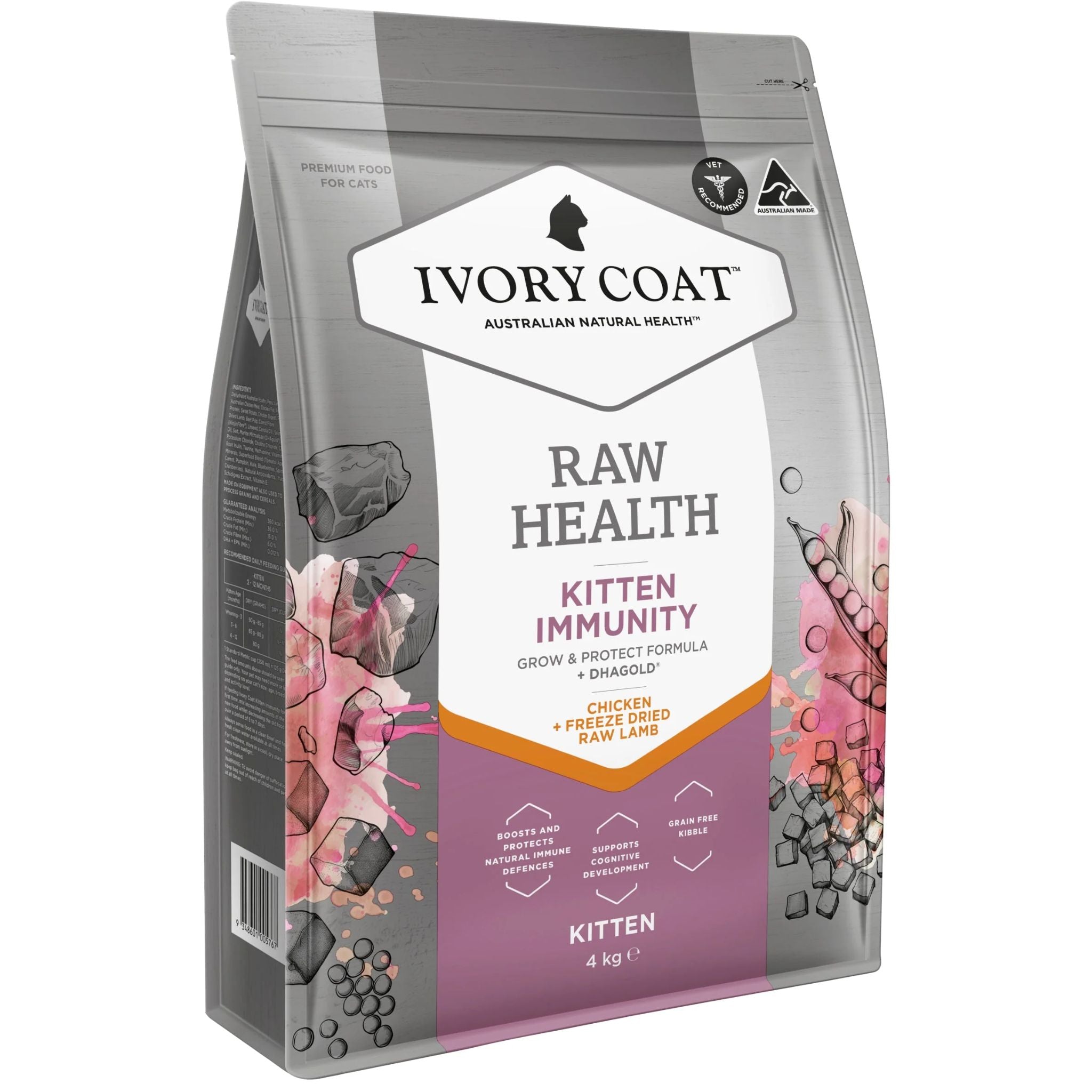 Ivory Coat Raw Health Dry Kitten Food Immunity