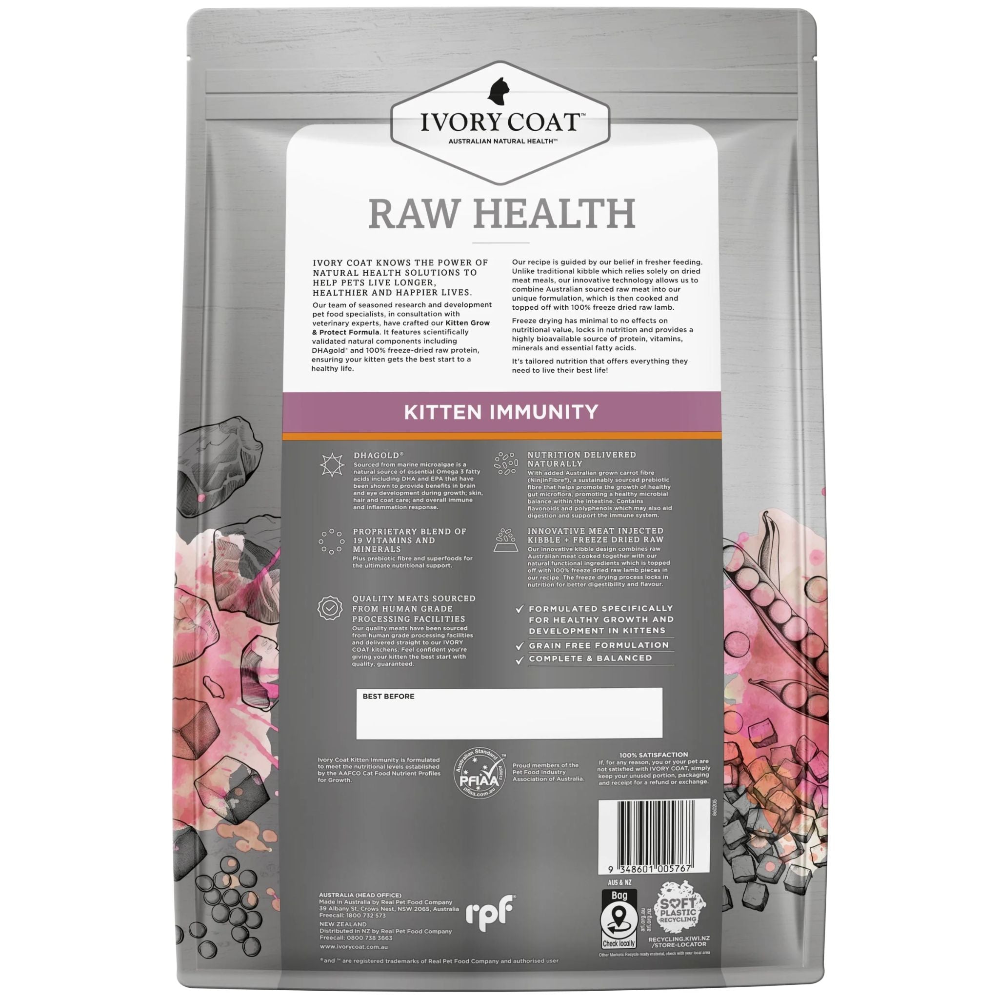 Ivory Coat Raw Health Dry Kitten Food Immunity