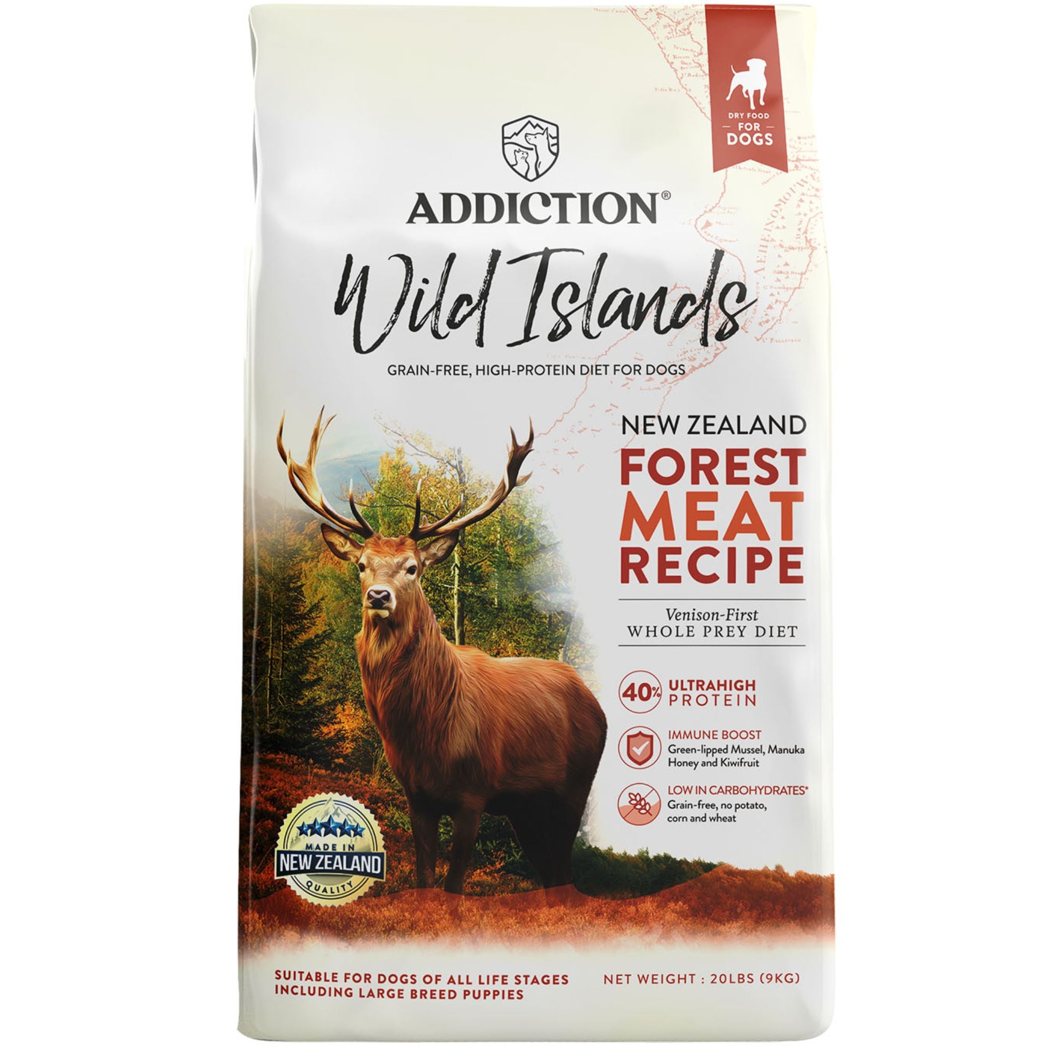 ADDICTION Wild Islands forest Meat Premium Venison Recipe Dry Dog Food