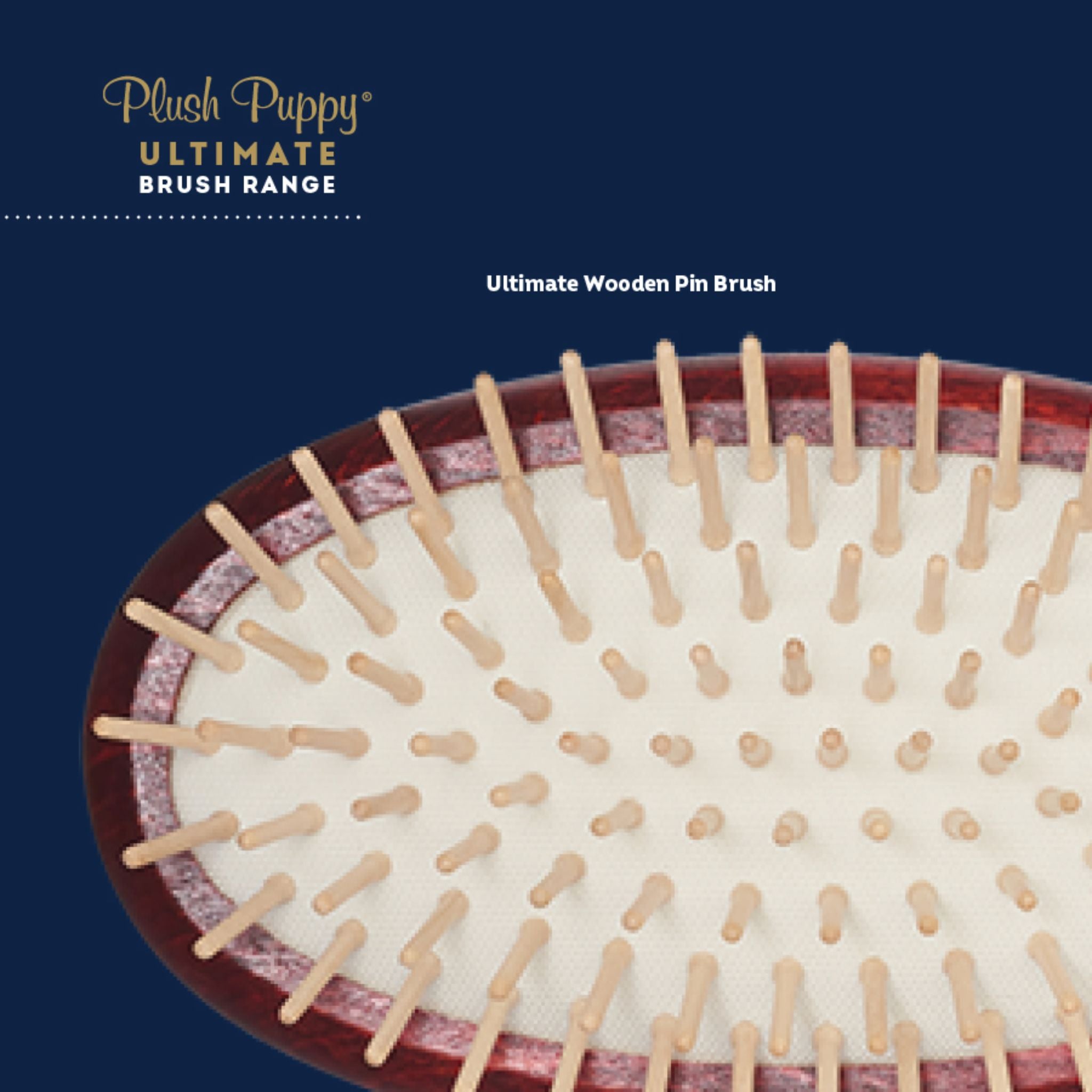 Plush Puppy Ultimate Wooden Pin Brush