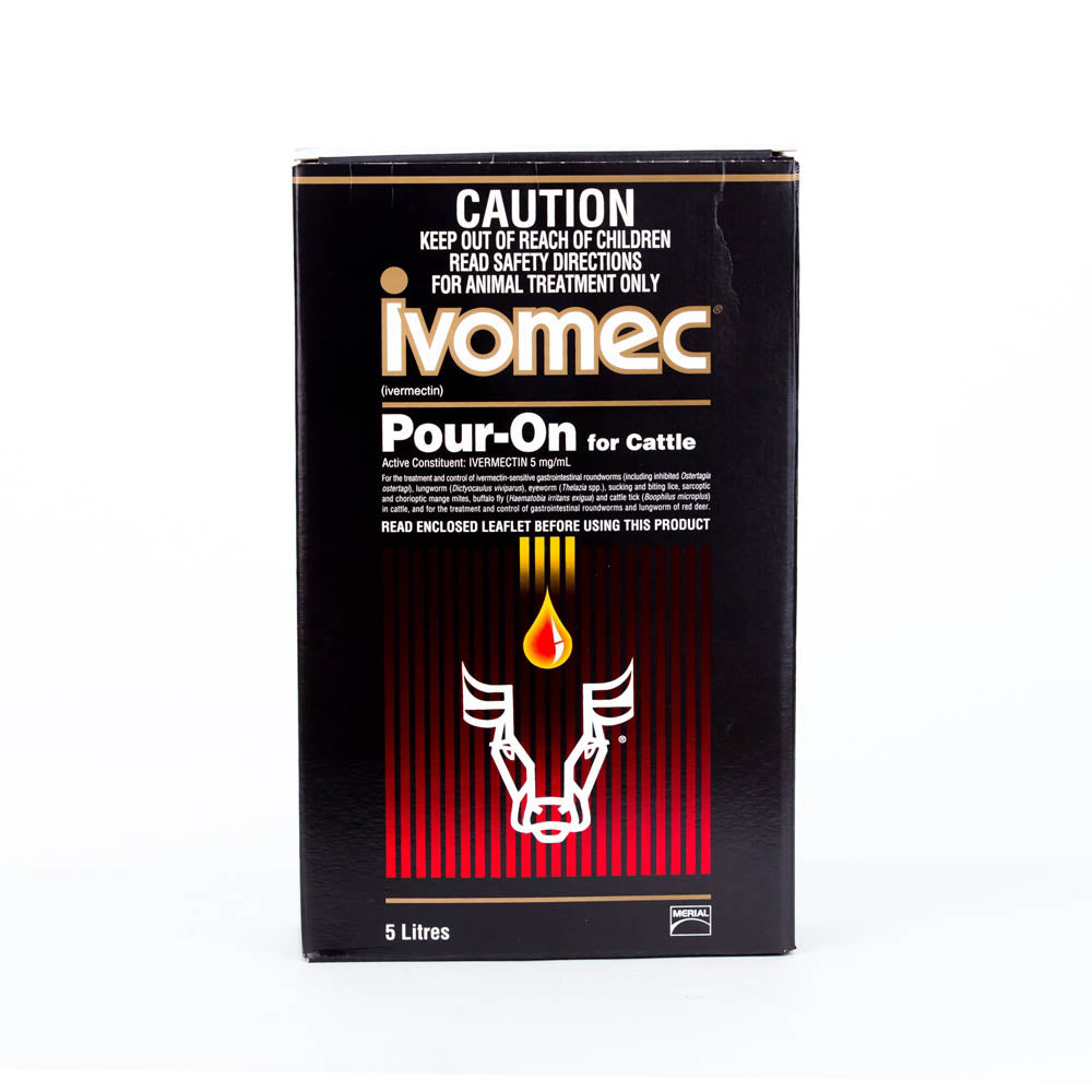 Ivomec Pour-On for Cattle 5 L container, label facing forward