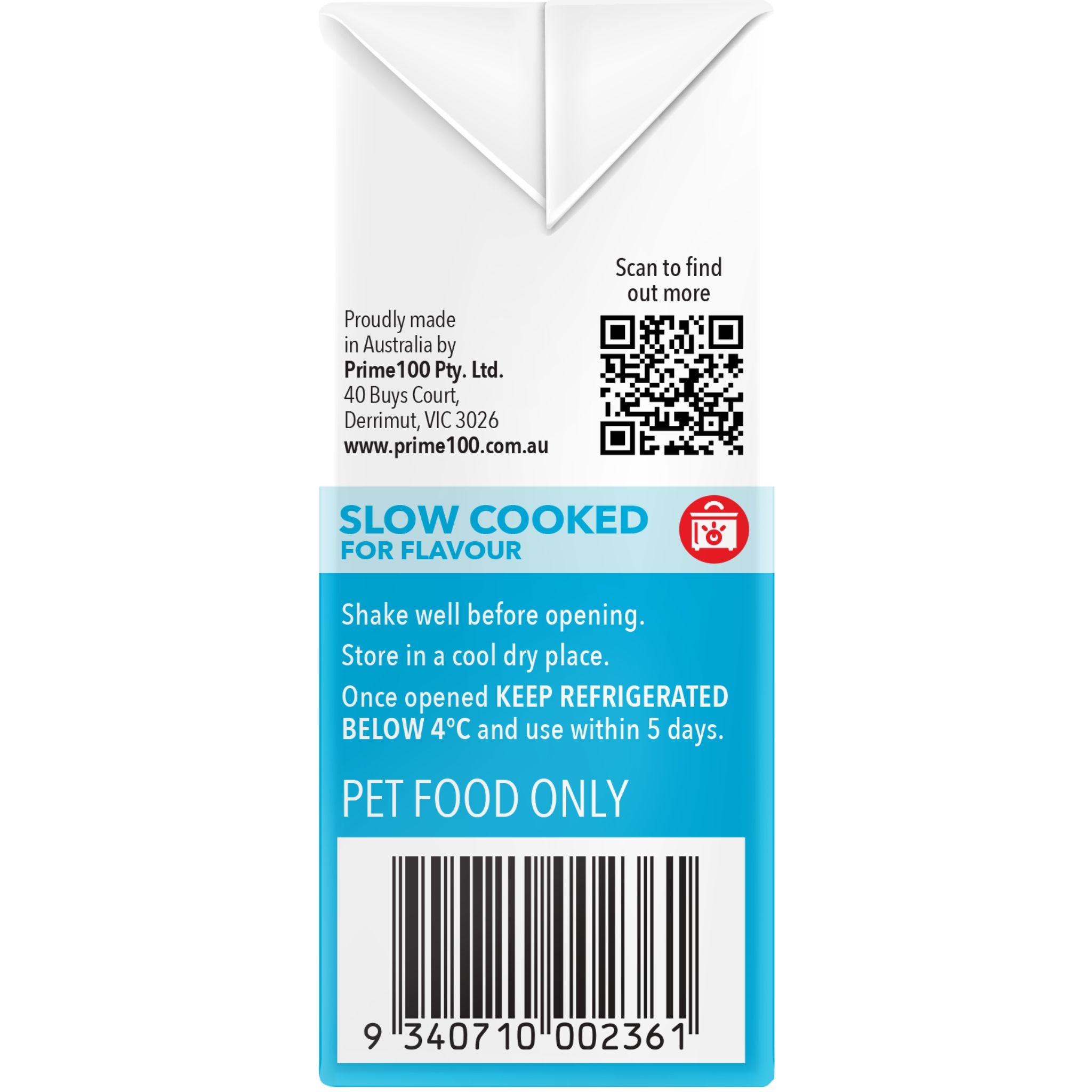 Prime100 SPD Slow Cooked Wet Dog Food Lamb & Rosemary