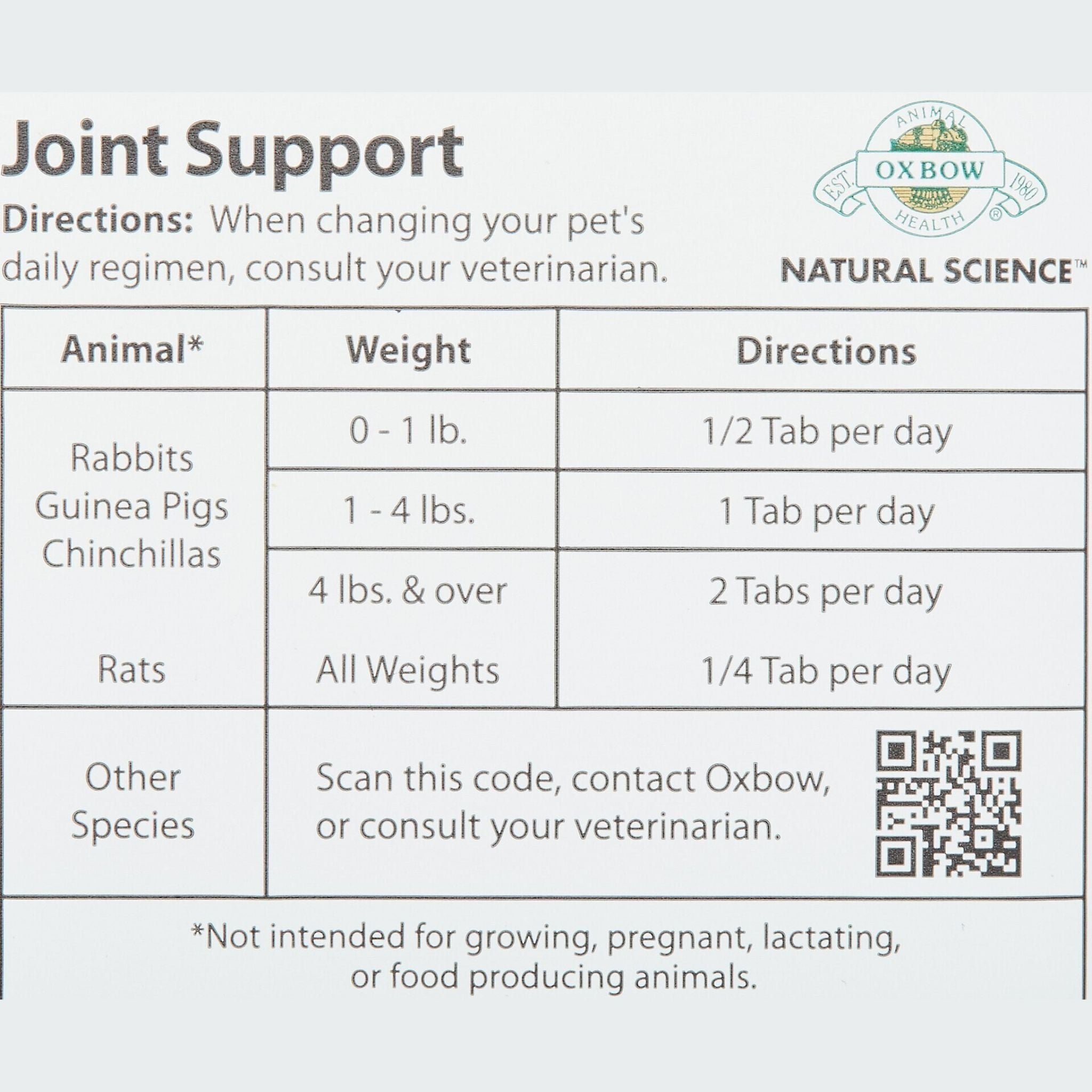 Oxbow Natural Science Joint Support