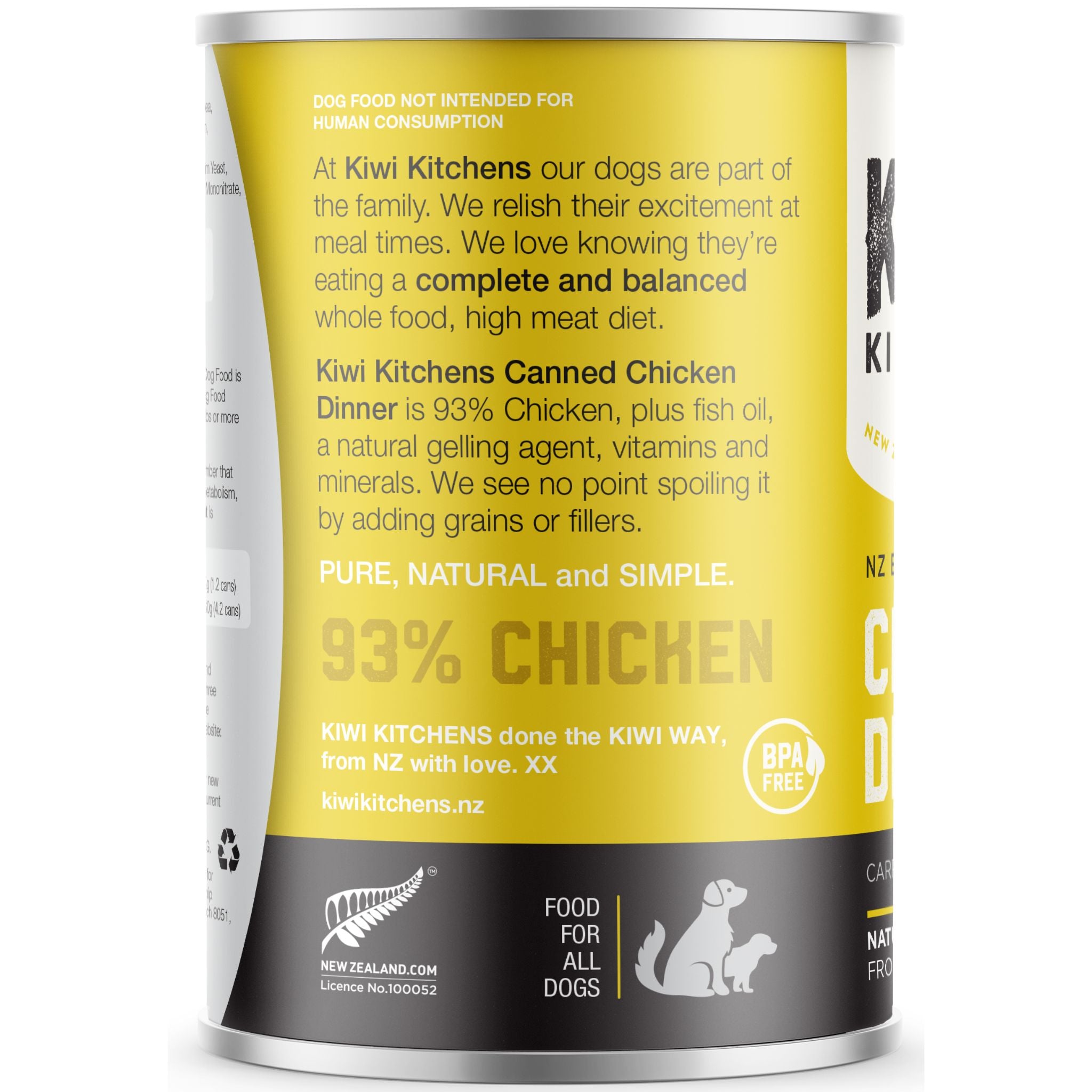 Kiwi Kitchens Canned Dog Food Chicken Dinner