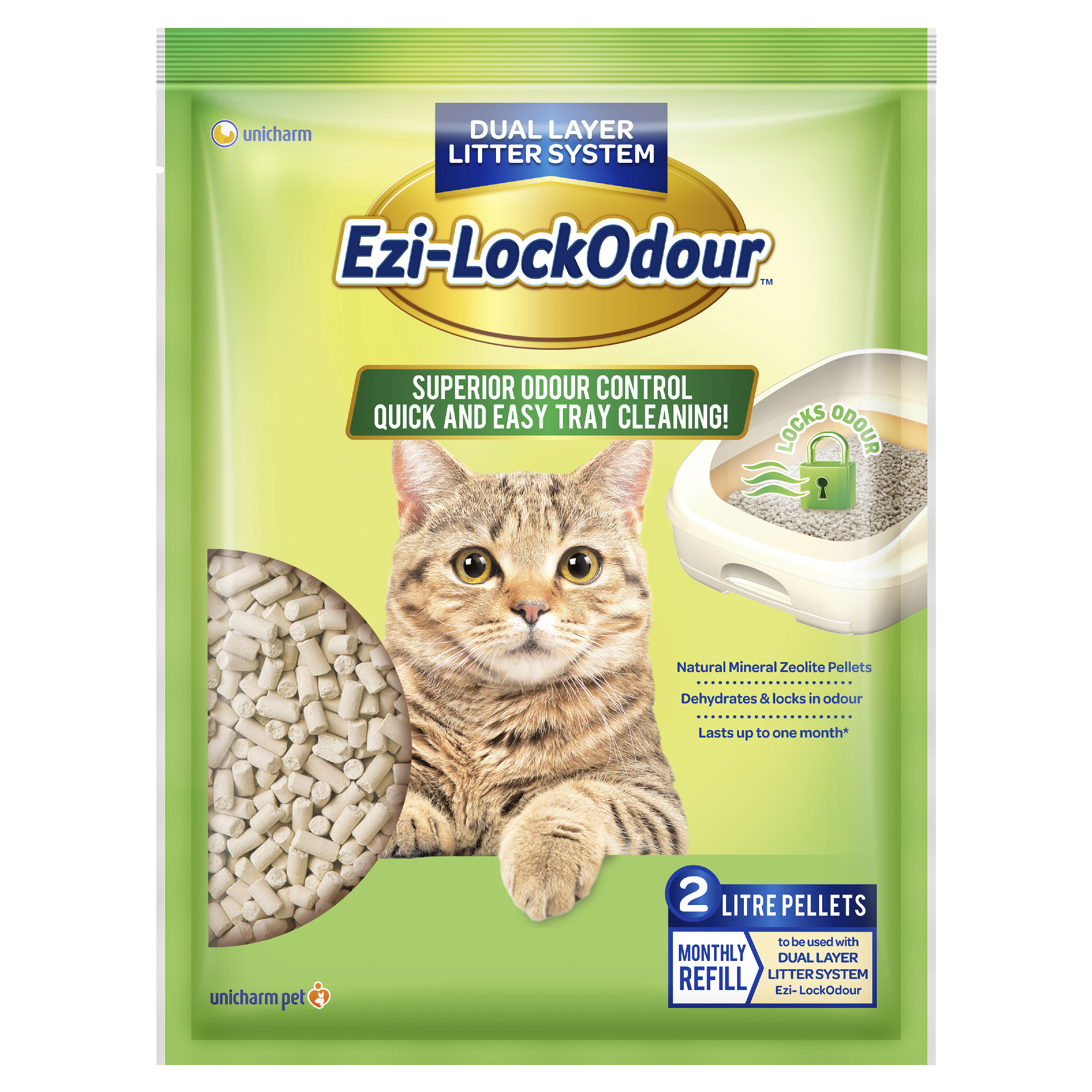 Ezi-LockOdour Natural Mineral Zeolite Pellets front of pack