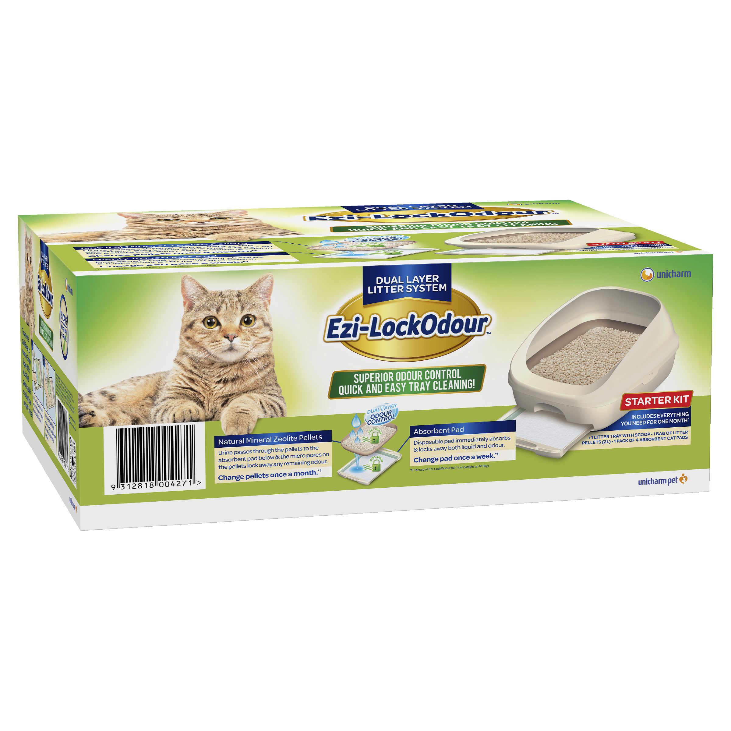 Ezi-LockOdour Dual Layer Cat Litter System Standard Kit