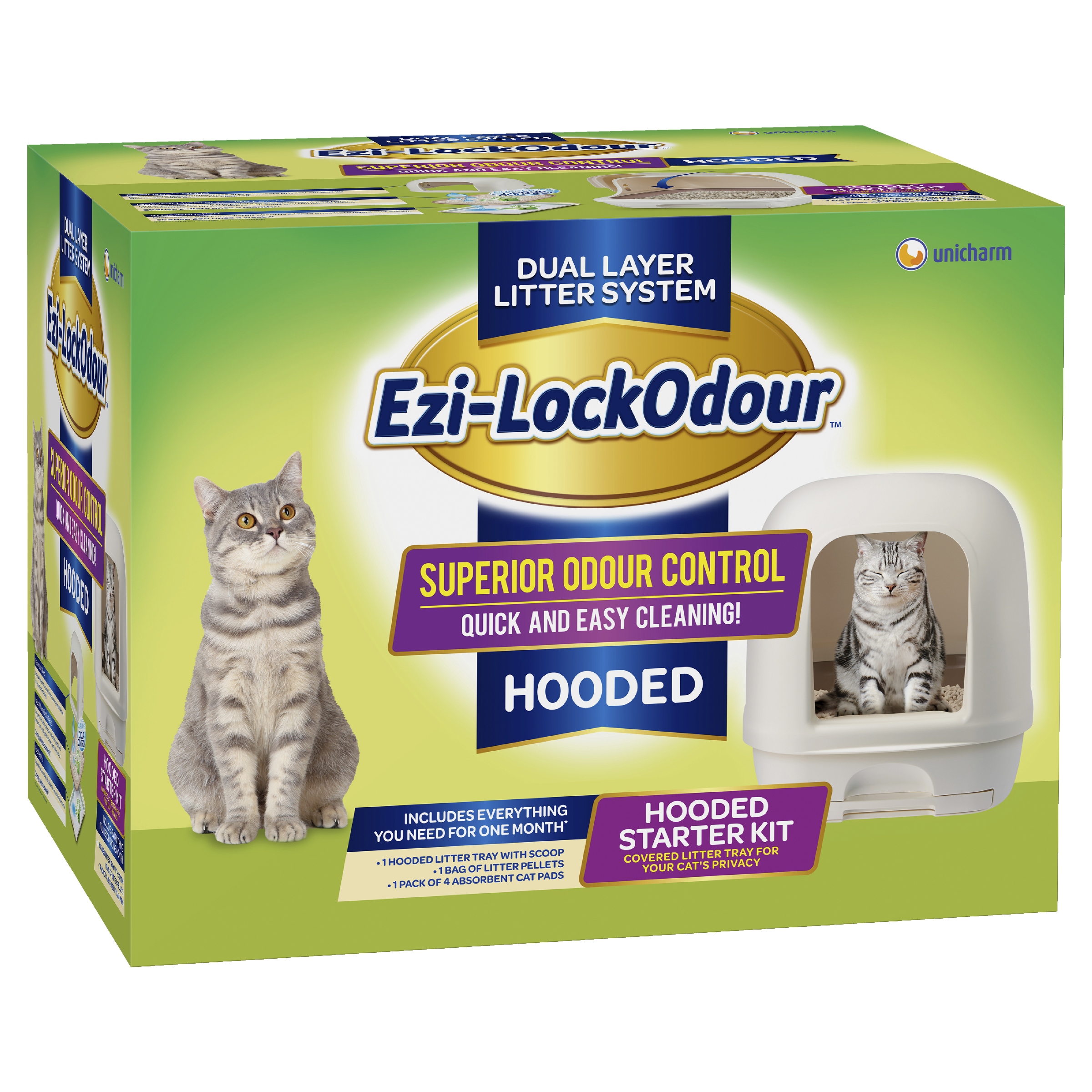 Ezi-LockOdour Dual Layer Cat Litter System Hooded Kit