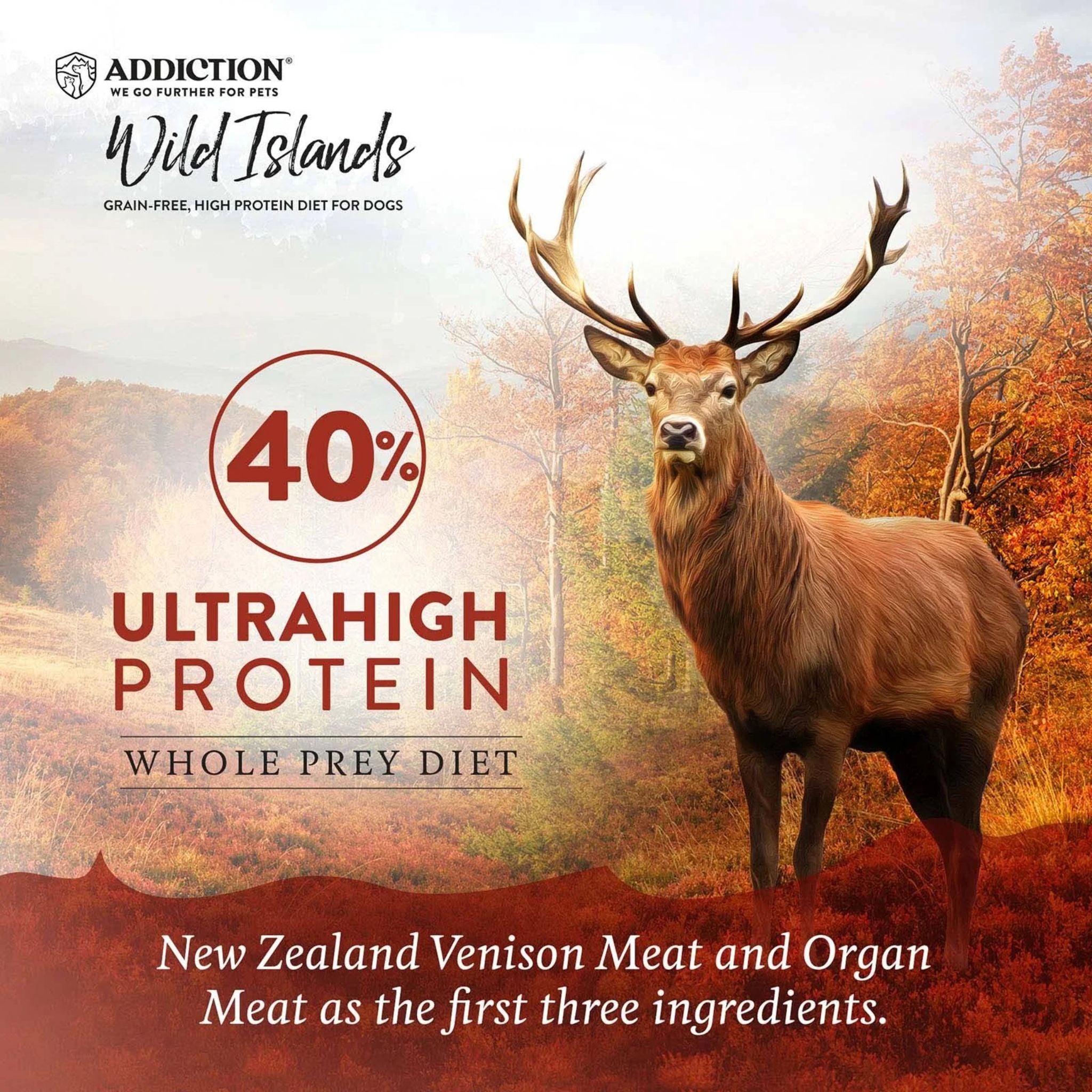 ADDICTION Wild Islands forest Meat Premium Venison Recipe Dry Dog Food