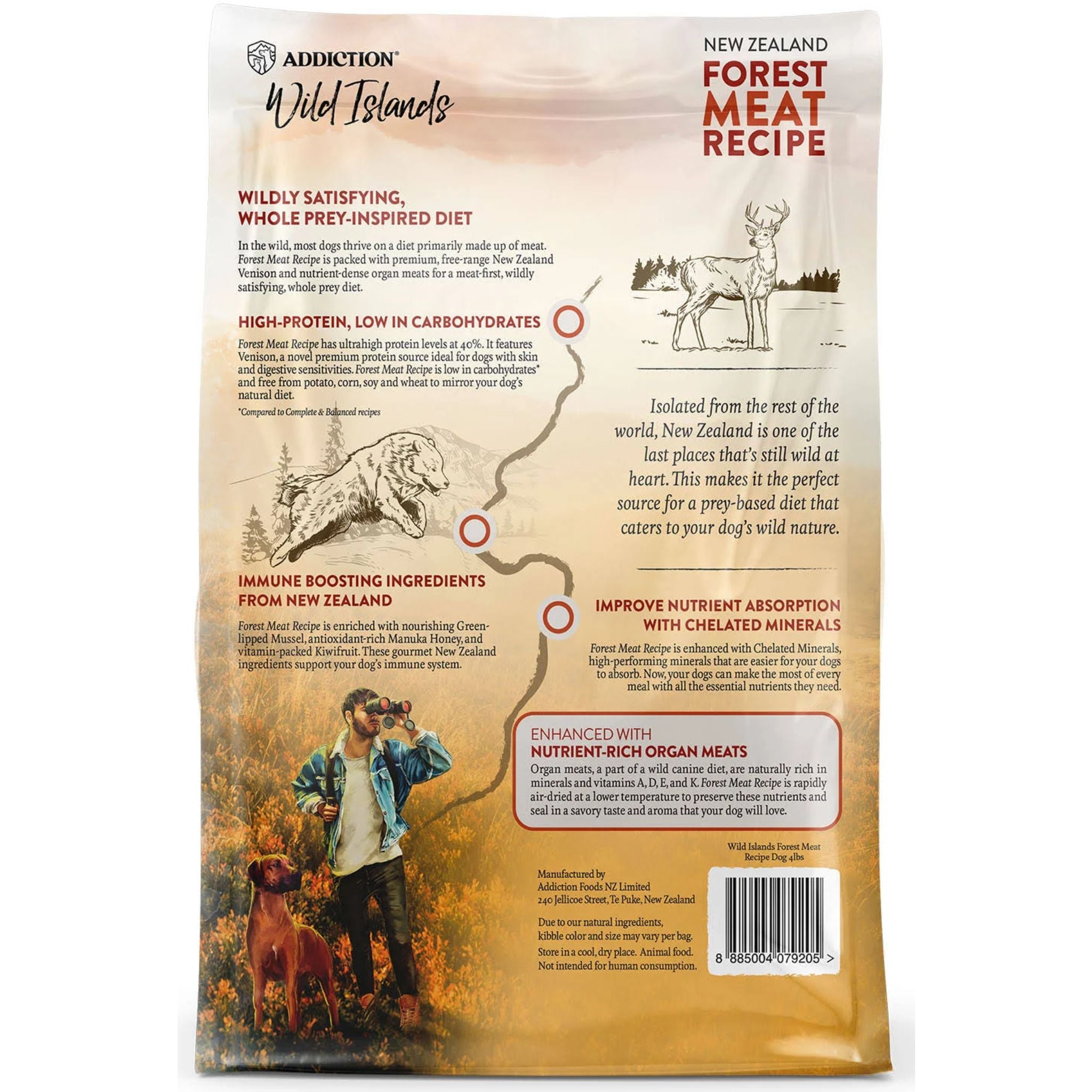 ADDICTION Wild Islands forest Meat Premium Venison Recipe Dry Dog Food